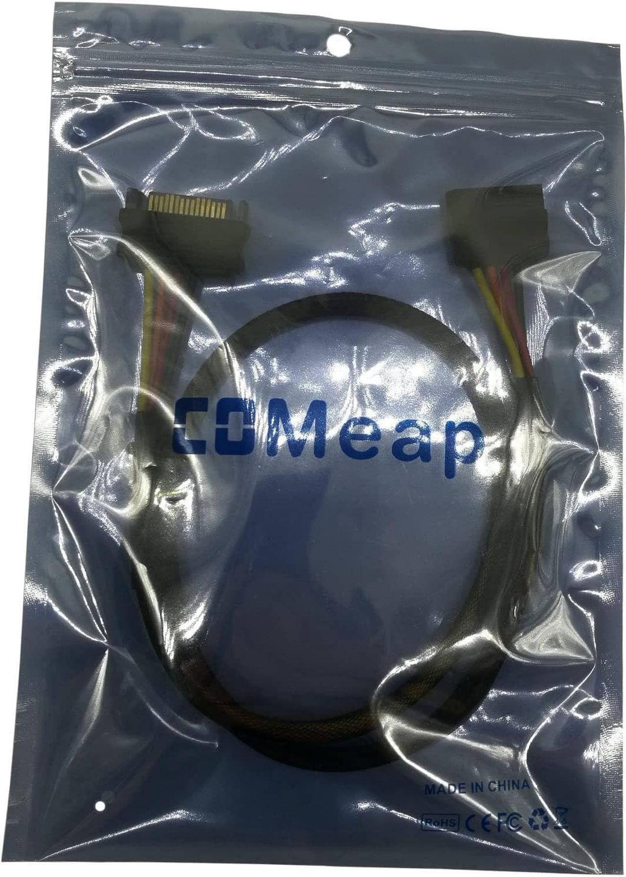 Alt view image 4 of 5 - COMeap SATA Power Extension Cable Long, M/F Serial ATA HDD Hard Drive Adapter Sleeved 24-inch(60CM)
