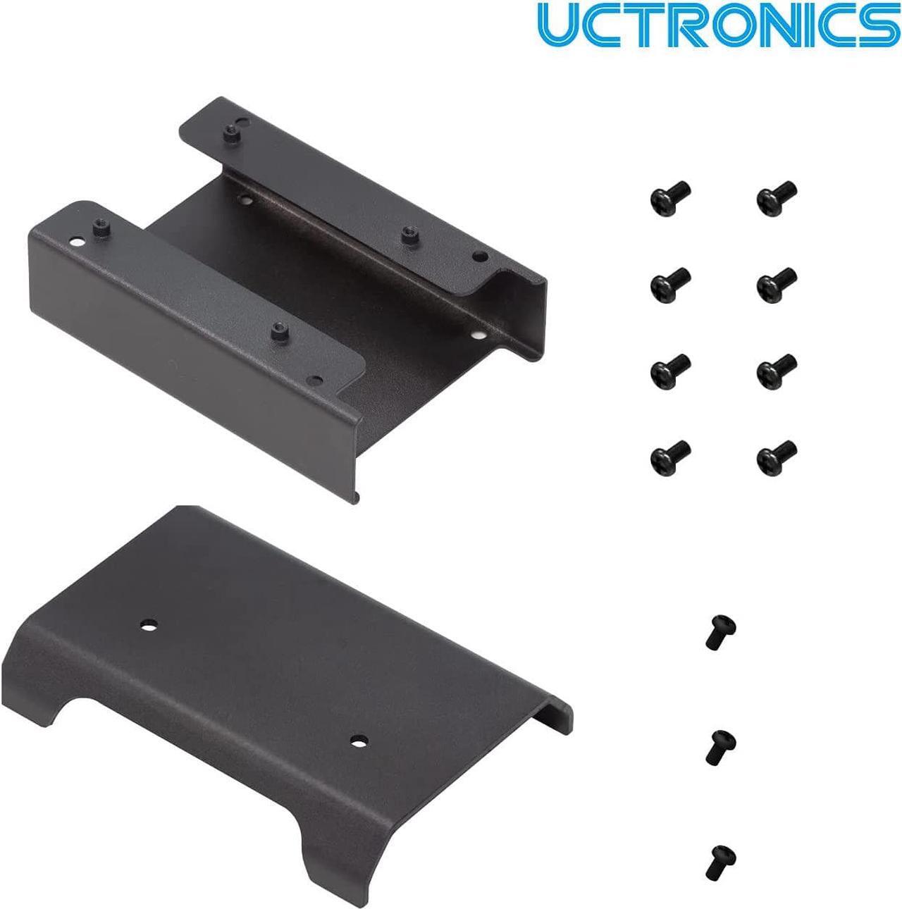 Alt view image 6 of 6 - UCTRONICS for Raspberry Pi SSD Case, Pi NAS Metal Vertical Stand for Dual 2.5 SSDs and Pi 5, 4, 3B/3B+ and Other B Models