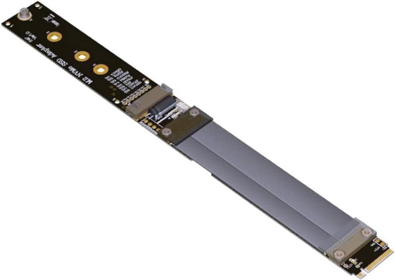 ADT-Link R44SF / R24SF M.2 NVMe SSD Extension Cable Solid State Drive Riser Card Support M2 to PCI Express 3.0 X4 PCIE Full Speed 33G/BPS(R44SF 15CM)