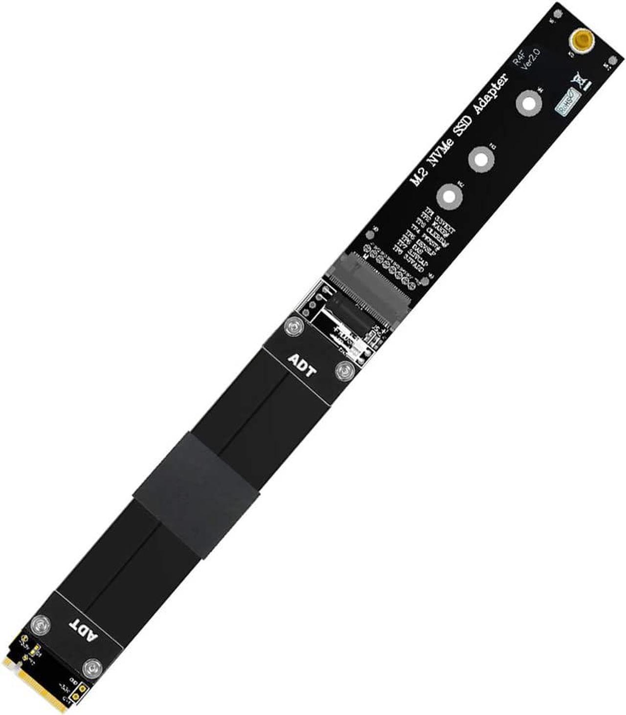 ADT-Link R44SF / R24SF M.2 NVMe SSD Extension Cable Solid State Drive Riser Card Support M2 to PCI Express 3.0 X4 PCIE Full Speed 32G/BPS (R44SF 10CM)