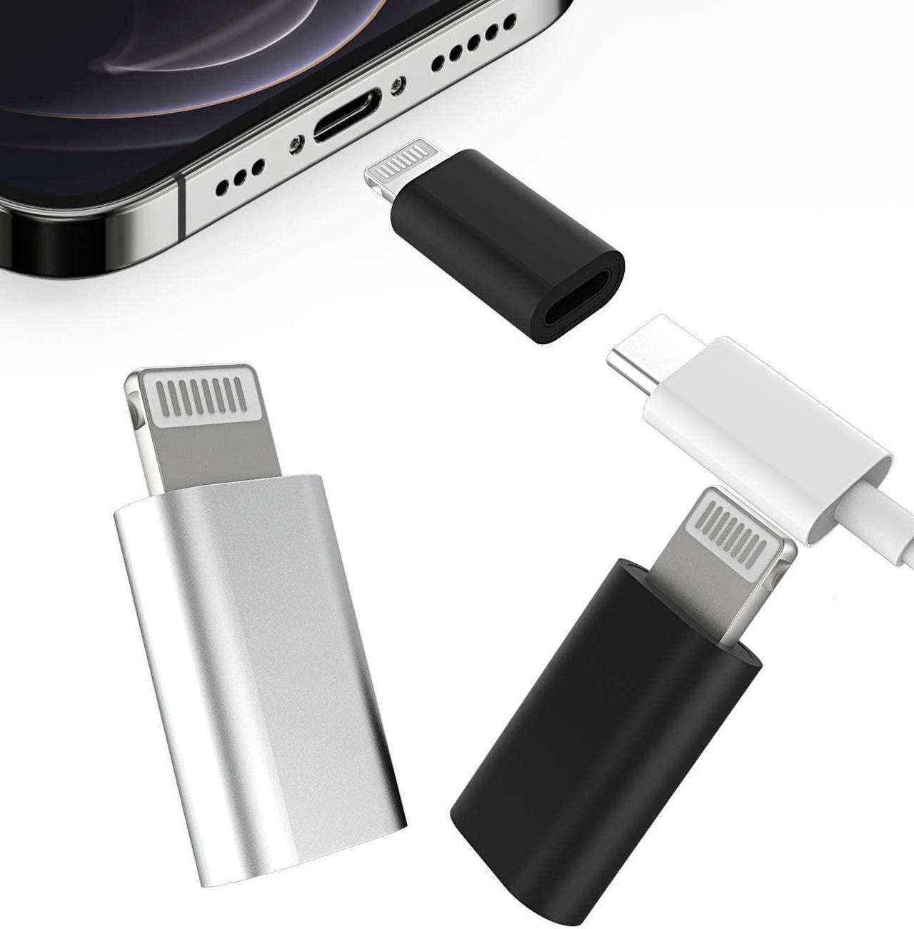 Main image of 3Pack USB C to Lightning Adapter Lightning Male to USBC Female Adapter Type c Port Power Charger Plug Charging Cable Connector for Apple for iPhone 12 11Pro Max Mini X/XR/XS/SE/8/7Plus for Ipad Air