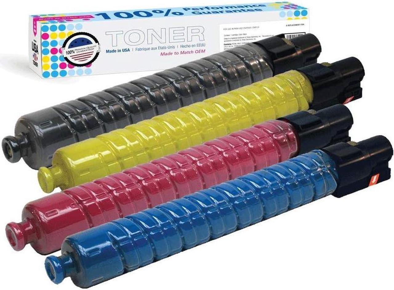 MADE IN USA TONER Compatible Replacement for Ricoh MP C3001, MP C3501, MPC3001, MPC3501, Savin C9130 C9135 - (Black Cyan Magenta Yellow, 4 Pack) Black 22,500 - Color 16,000 Pages