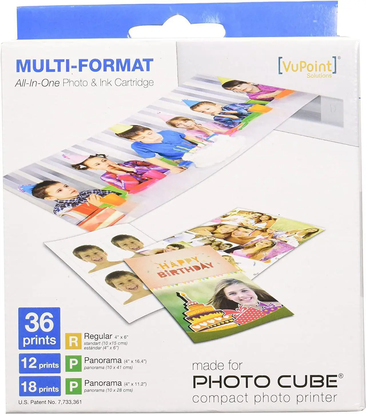 Alt view image 2 of 2 - VuPoint Solutions Multi-Format All-In-One Photo and Ink Cartridge for Photo Cube (ACS-IP-P20-VP-BX2)