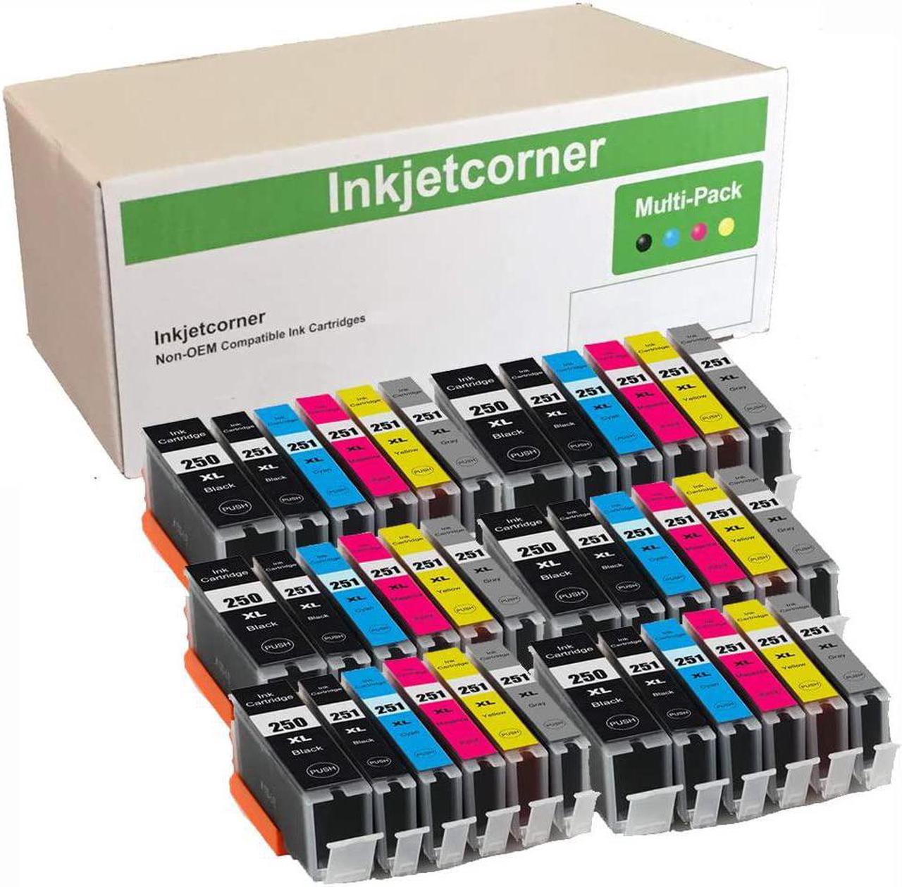 Inkjetcorner Compatible Ink Cartridges Replacement for PGI-250XL CLI-251XL 250XL 251XL for use with MG7520 iP8720 MG6320 MG7120 (36 Pack)