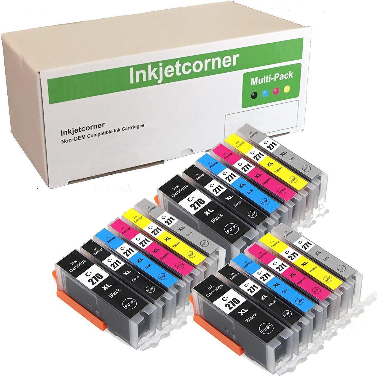 Inkjetcorner Compatible Ink Cartridges Replacement for PGI-270XL CLI-271XL PGI 270 CLI 271 for use with TS9020 MG7720 TS8020 TS9000 (18-Pack)