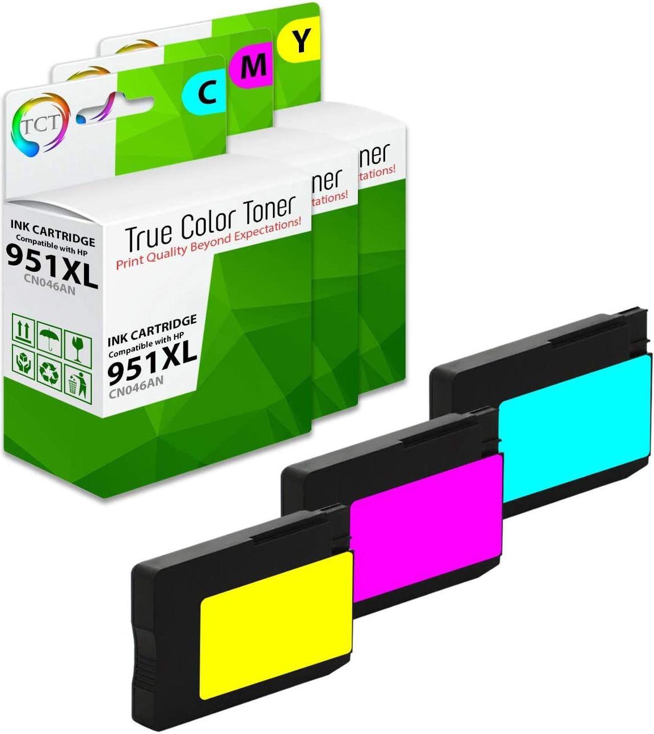 TCT Compatible Ink Cartridge Replacement  951XL 951 XL CN046AN CN047AN CN048AN Works with HP OfficeJet Pro 251DW 276DW MFP Printers (Cyan, Magenta, Yellow) - 3 Pack