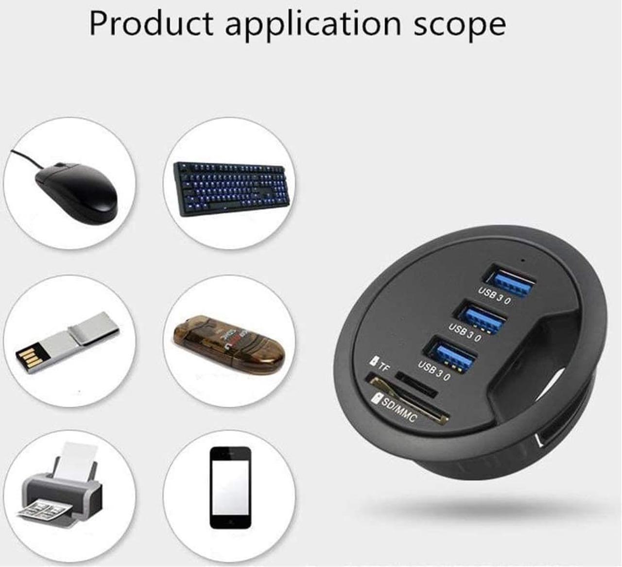Alt view image 4 of 7 - Dual Monitor Dock Compatible with Thunderbolt USB C Hub Type-C to 4 Port USB Hub Support Extended SD TF MMC Card Reader Compatible for Flash Drive Notebook PC and More