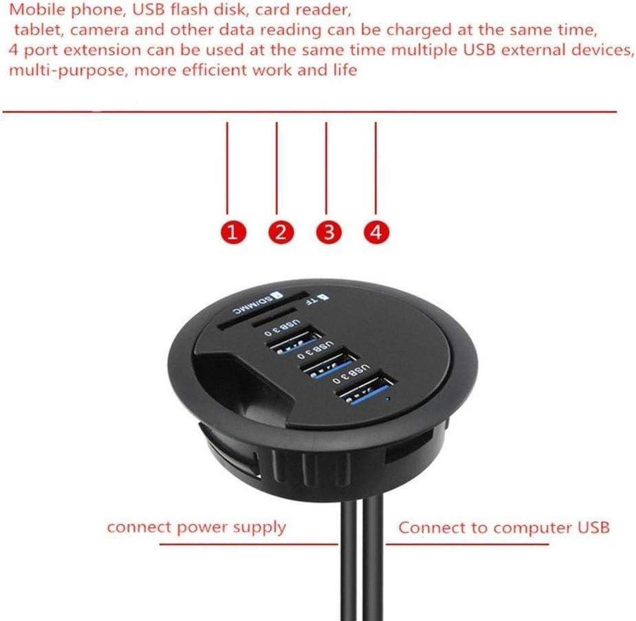 Alt view image 5 of 7 - Dual Monitor Dock Compatible with Thunderbolt USB C Hub Type-C to 4 Port USB Hub Support Extended SD TF MMC Card Reader Compatible for Flash Drive Notebook PC and More
