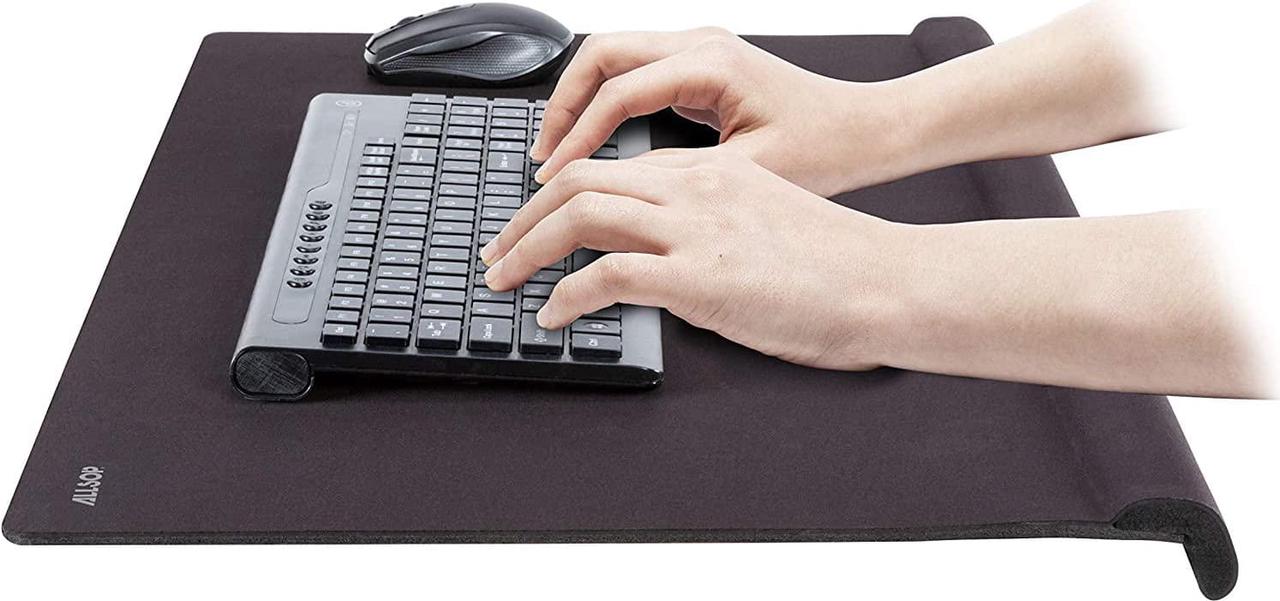 Alt view image 2 of 6 - Allsop Ergoedge Deskpad W/Large Wrist Rest and Mousing Surface Foam