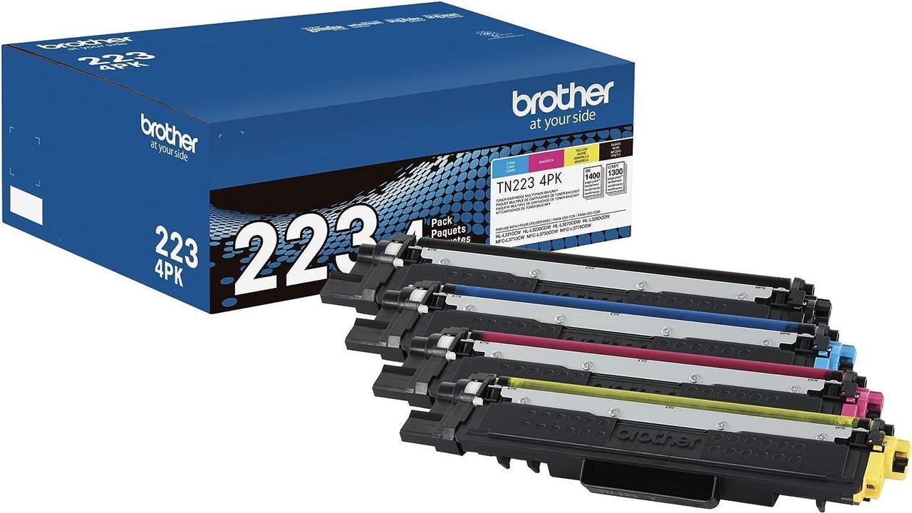 Brother Genuine TN223 4pk Standard-Yield Toner Cartridge Multipack