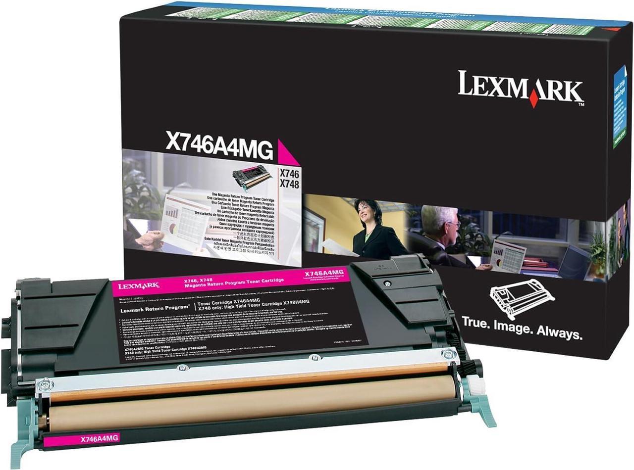 Lexmark X746a1mg Return Program Toner, 7,000 Page-Yield, Magenta