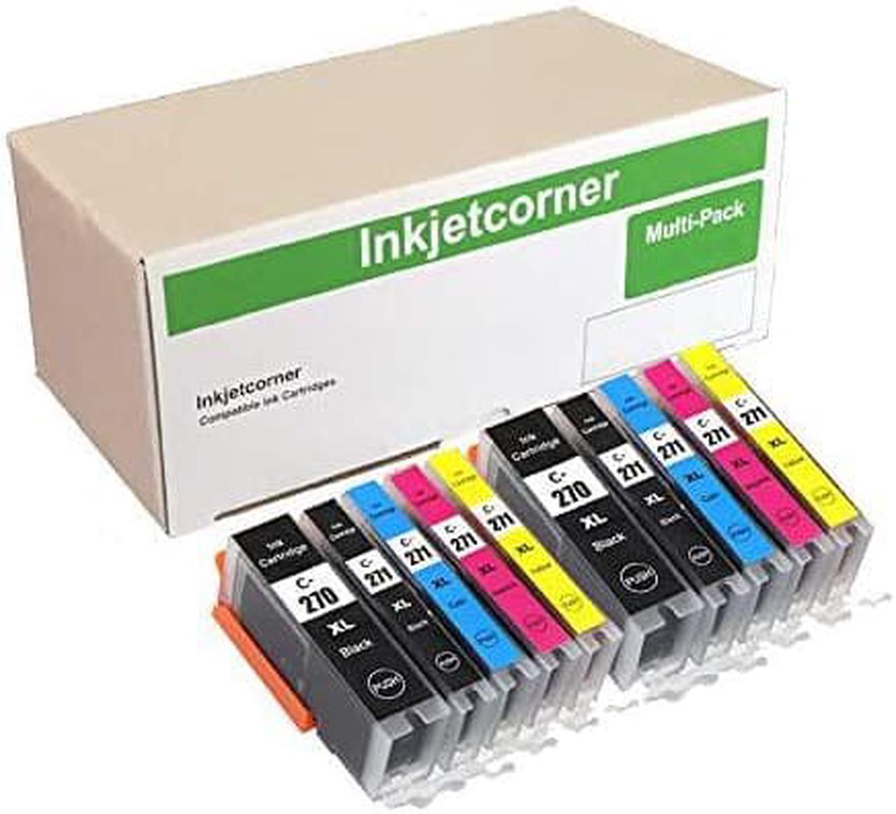 Inkjetcorner Compatible Ink Cartridges for Canon PGI-270 CLI-271 for Pixma Series MG5700 MG6800 270 271 (2 Black, 2 Cyan,2 Magenta,2 Yellow,2 Big Black) by Inkjetcorner