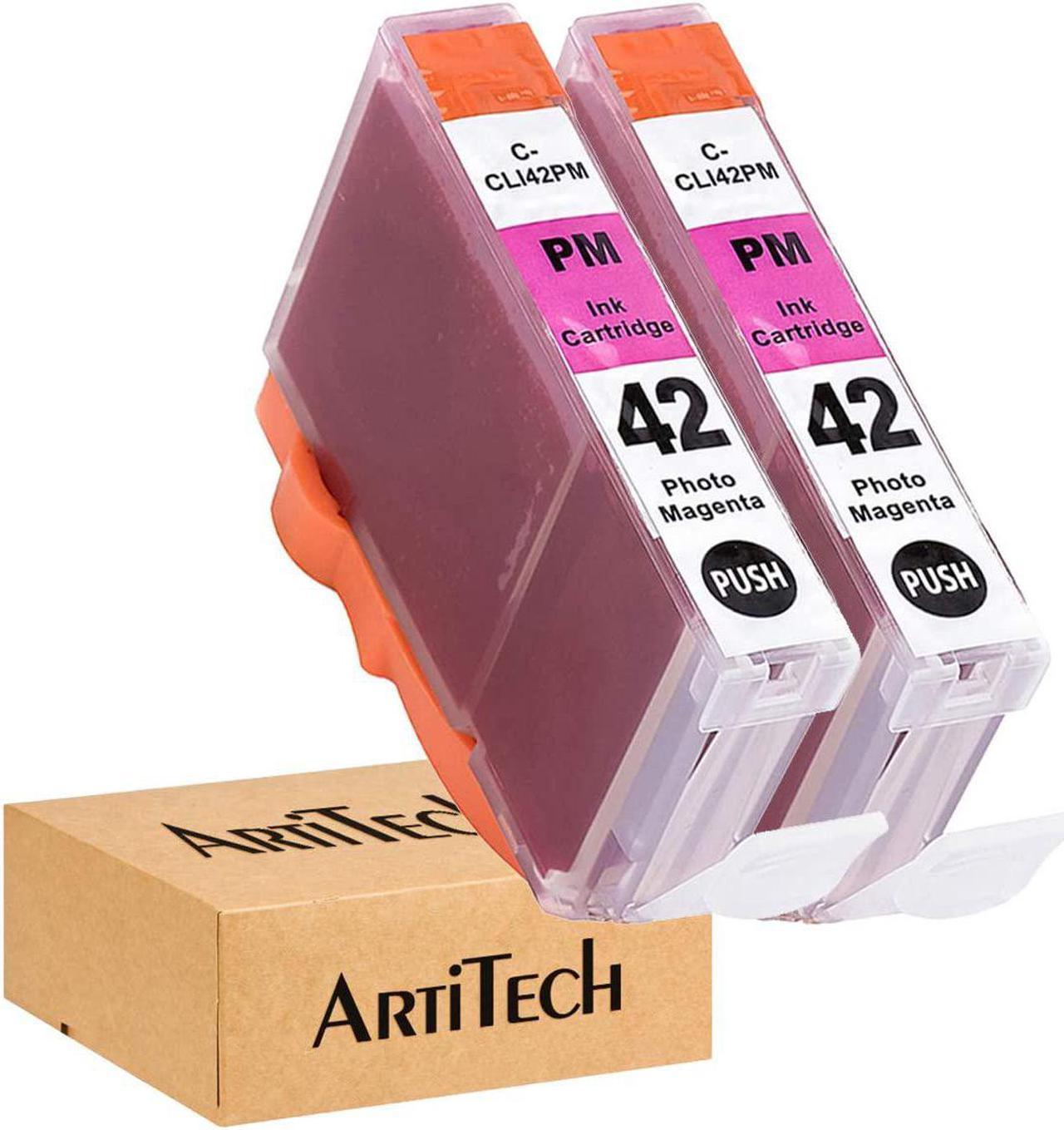 ArtiTech CLI-42 PM Pixma Pro-100 Compatible Ink Cartridges Replacement for Canon CLI42 CLI-42 Photo Magenta Ink Cartridge Work for Pixma Pro-100S Printers,2 Pack CLI-42 PM