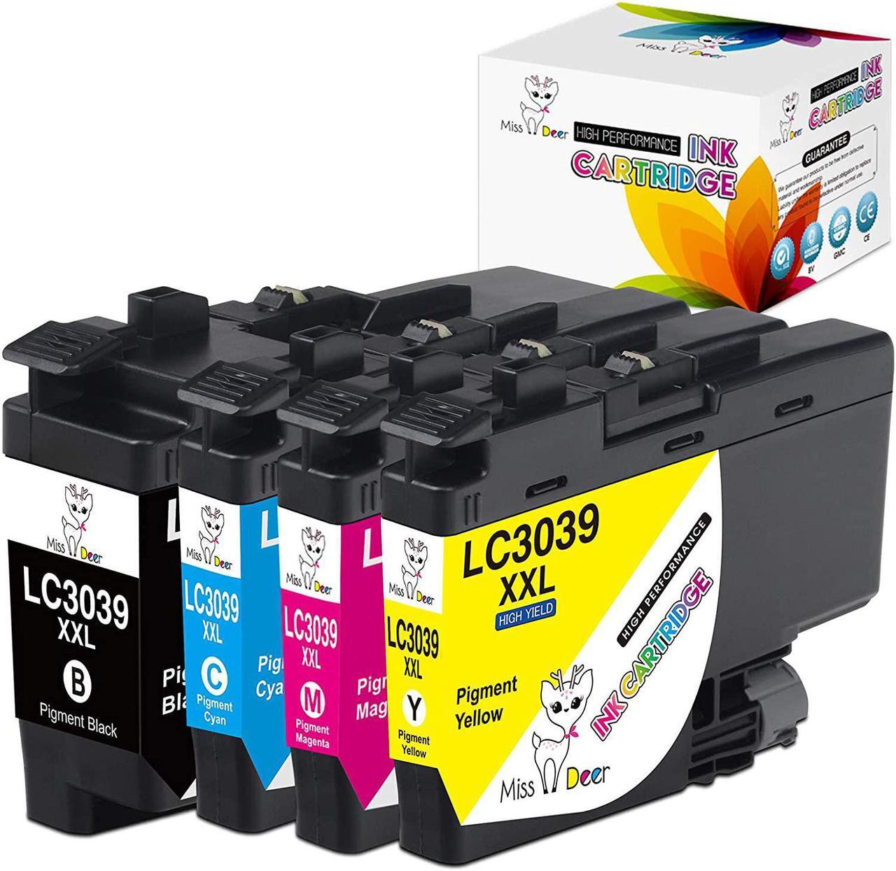 Main image of Miss Deer LC3039 LC3039XXL Ink Cartridges Replacement  LC3039 XXL LC-3039BK LC3037 LC3037BK,Work  MFC-J5945DW MFC-J6945DW MFC-J5845DW MFC-J6545DW(4 Pack)