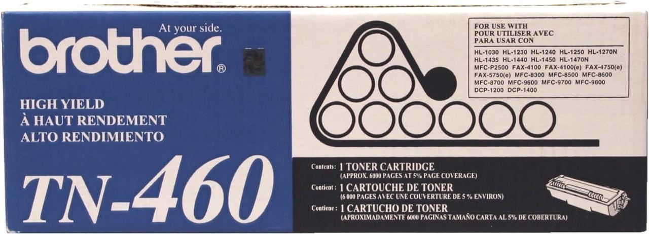 Brother TN460 High Yield Toner Cartridge - Retail Packaging