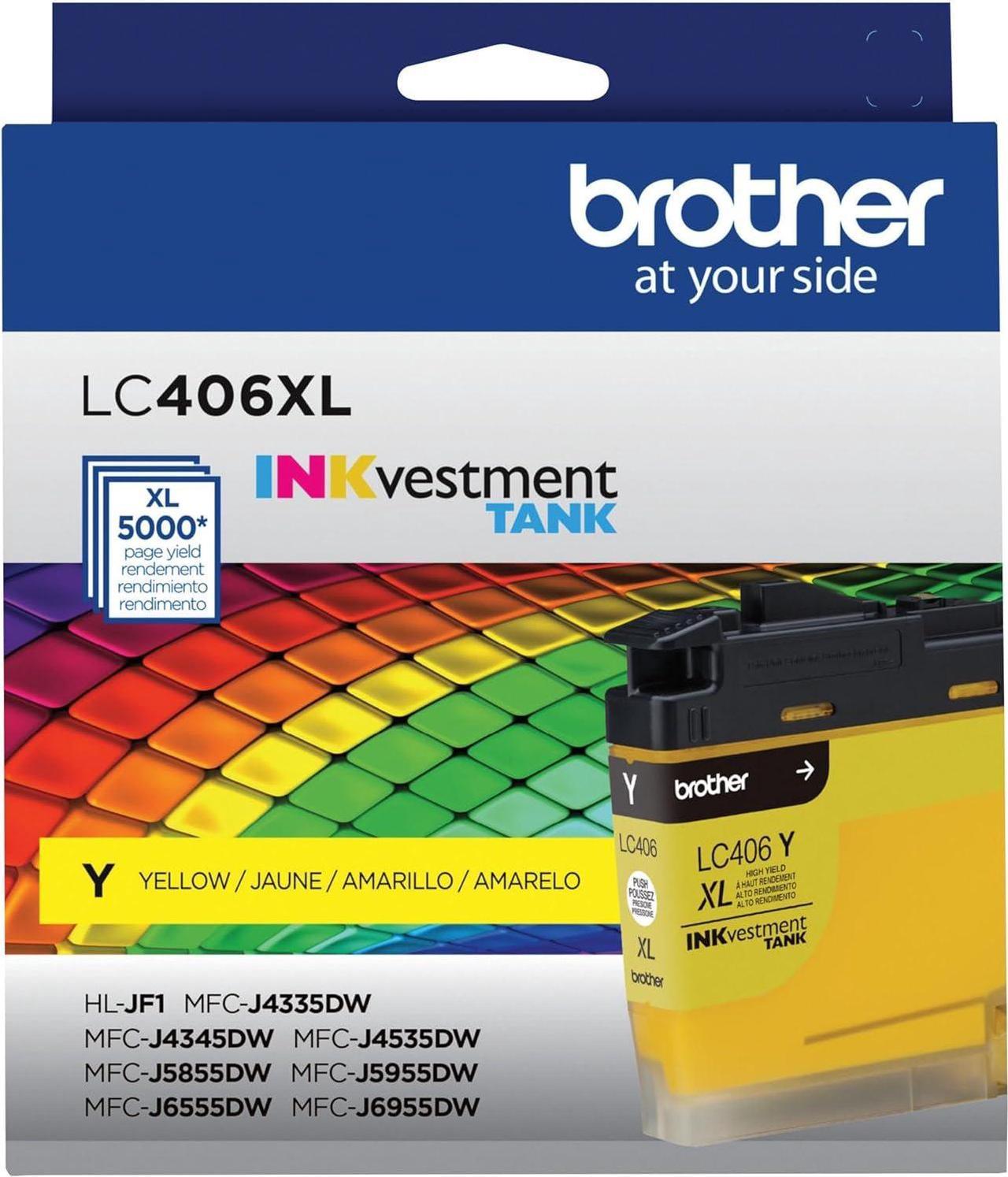 Brother Genuine LC406XLYS High-Yield Yellow Ink Cartridge