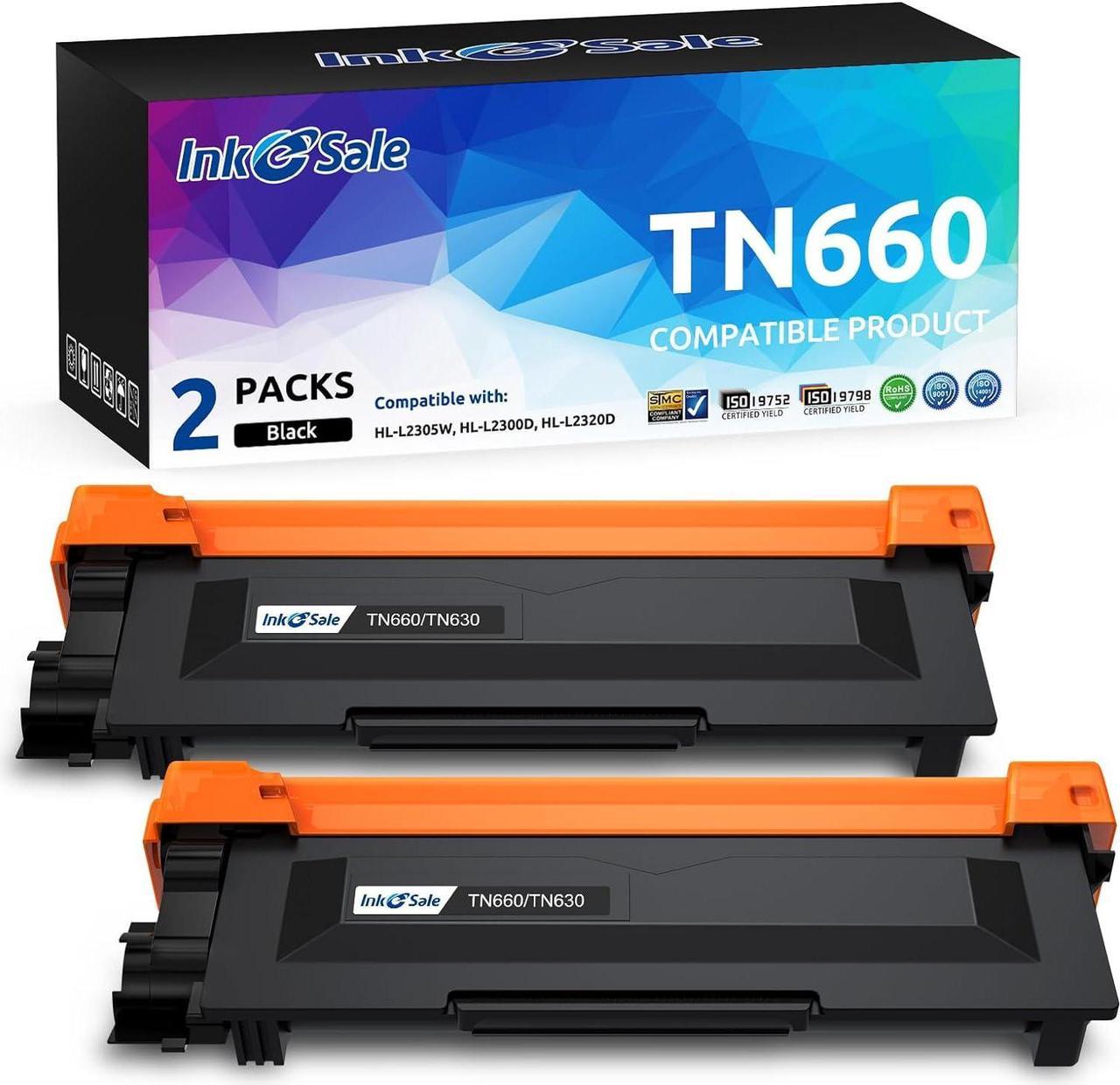 GlobalToner TN660 TN630 High Yield Toner Cartridge Compatible for Brother MFC-L2700DW L2720DW L2740DW HL-L2340DW L2300D L2360DW L2380DW L2500D DCP-L2520DW L2540DW Printer Series, Black 2 Pack