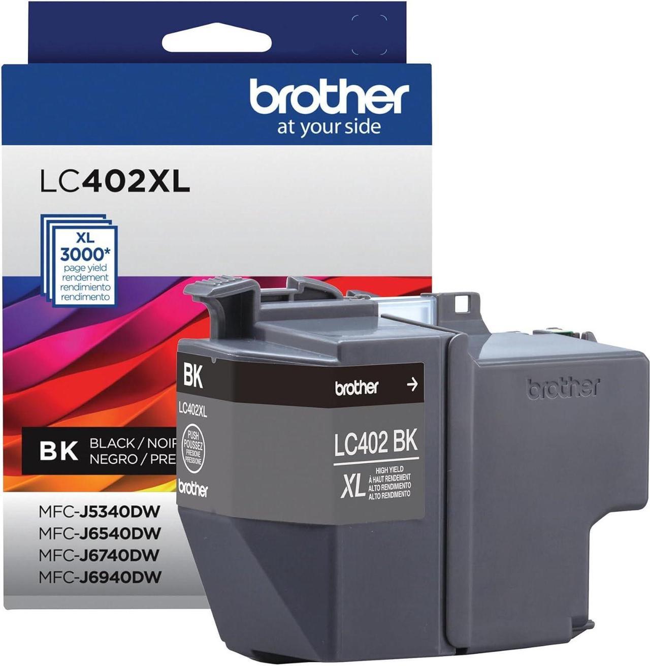 Brother Genuine LC402XLBKS High Yield Black Ink Cartridge