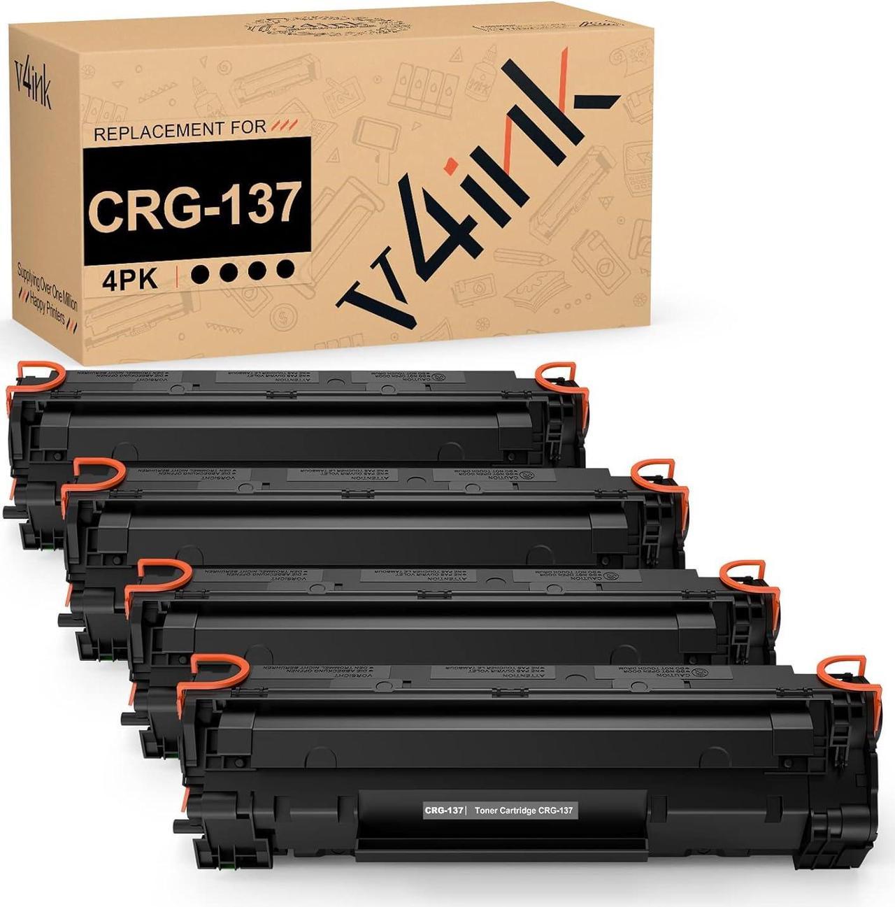 v4ink Compatible Toner Cartridge Replacement for Canon 137 CRG137 for Canon imageCLASS MF212w MF216N MF227DW MF229DW MF232w MF236N MF244dw LBP151dw D570 MF210 MF220 MF230 MF240 Series Printer (4Packs)