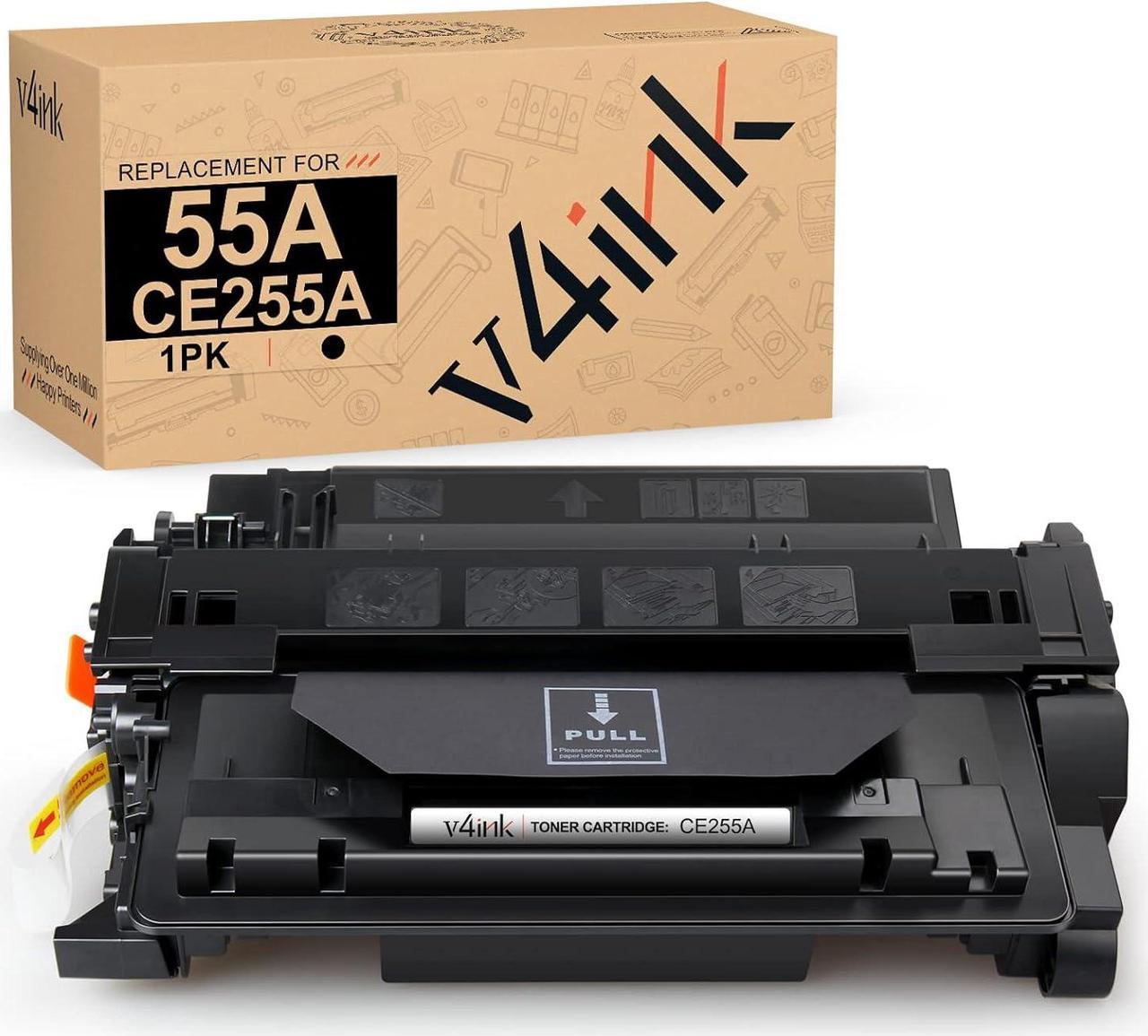 v4ink Compatible CE255A Toners_Cartridges_Printer Replacement for HP 55A 55X CE255A CE255X Black Ink for HP P3015 P3015d P3015dn P3015n HP Enterprise 500 MFP M521d