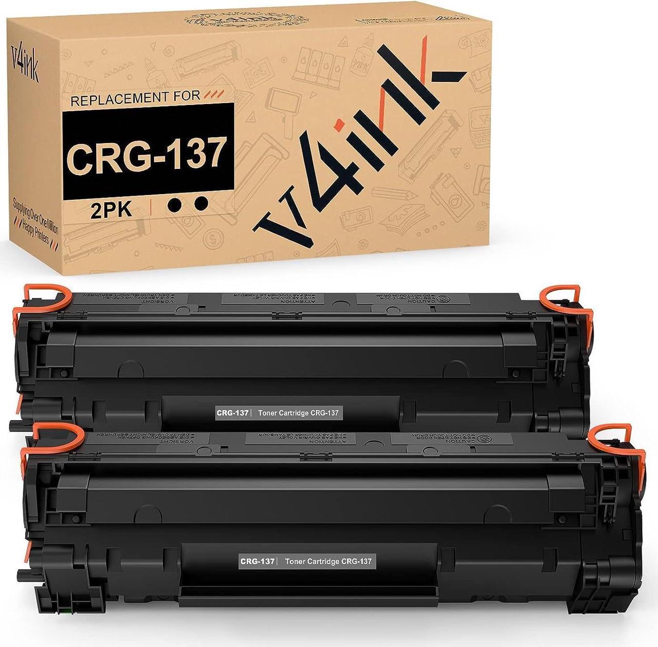 V4INK New Compatible CRG 137 Toner Cartridge Replacement for Canon 137 for Canon imageCLASS D570 MF216N MF244DW MF247DW MF249DW MF232W MF236N MF237w MF229DW MF227DW MF212W MF217W LBP151DW Black 2 Pack