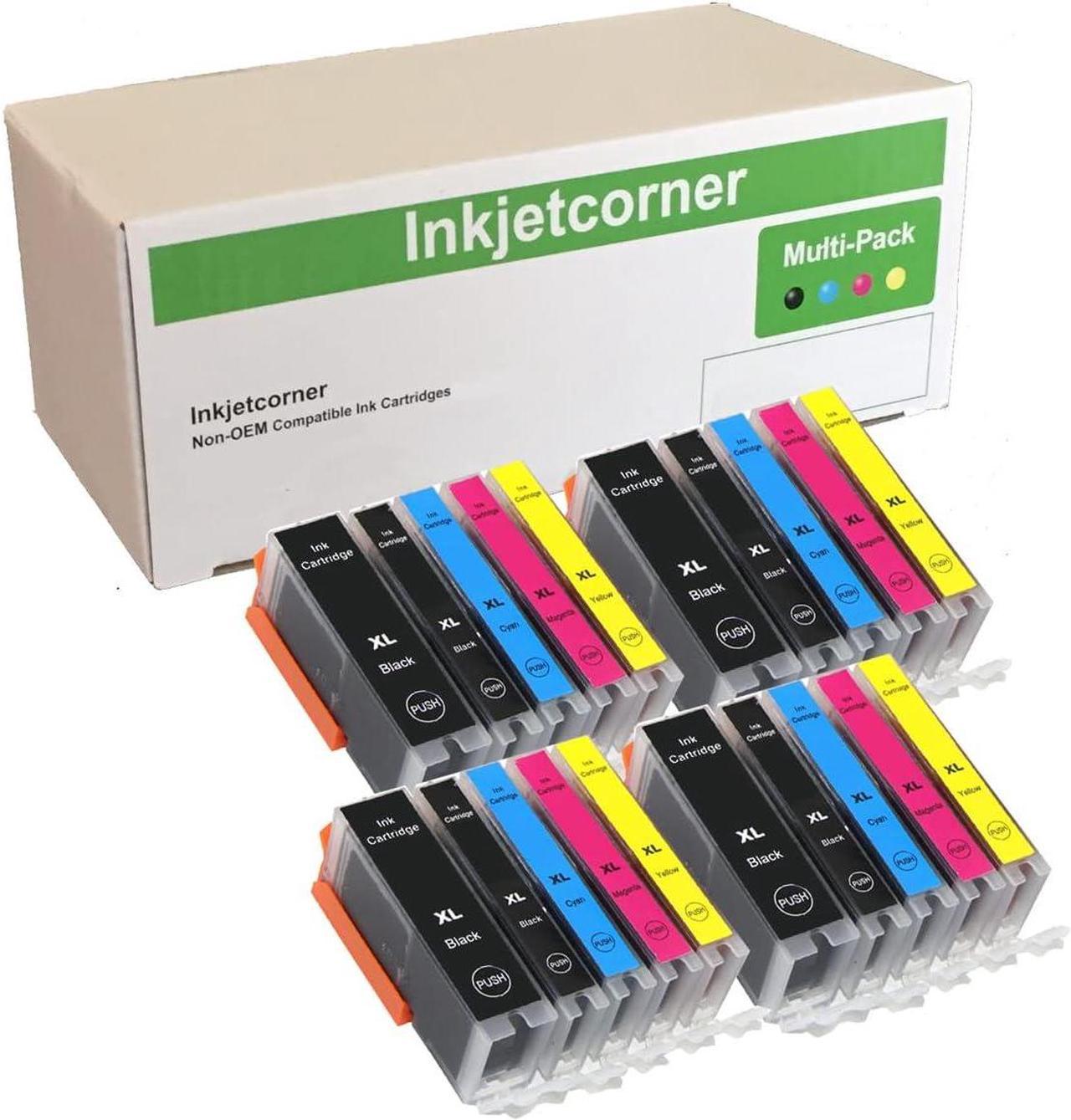 Inkjetcorner Compatible Ink Cartridges for CANON PGI-250 CLI-251 Pixma MG5620 MG6620 MG7520 MG6622 MG5622 MX920 by Inkjetcorner