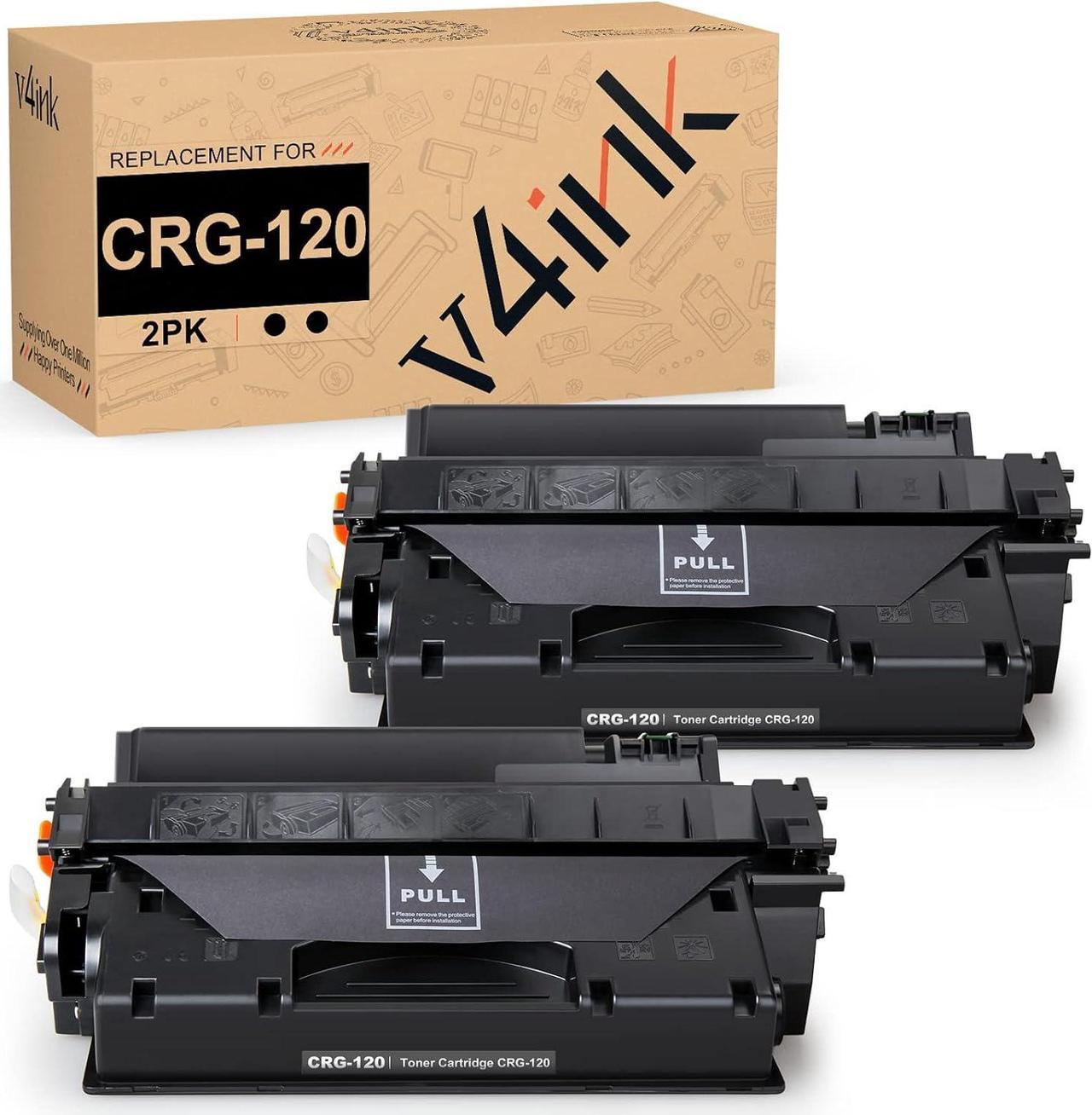 v4ink 2PK Compatible Toner Cartridge Replacement for Canon 120 CRG-120 2617B001AA Toner High Yield Black Ink for Canon ImageCLASS D1100 D1120 D1320 D1350 D1150 D1180 D1170 D1370 Printer