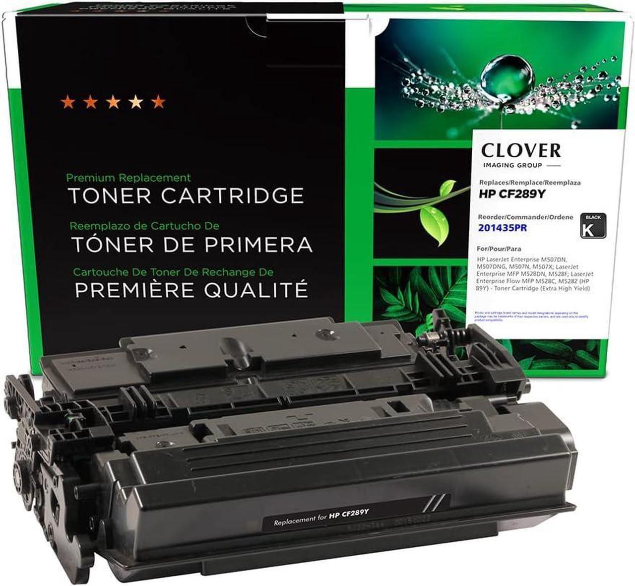 Main image of Clover Remanufactured Extra High Yield Toner Cartridge (Reused OEM Chip) Replacement  89Y (CF289Y) | Black, 10.96 x 2.66 x 8.42