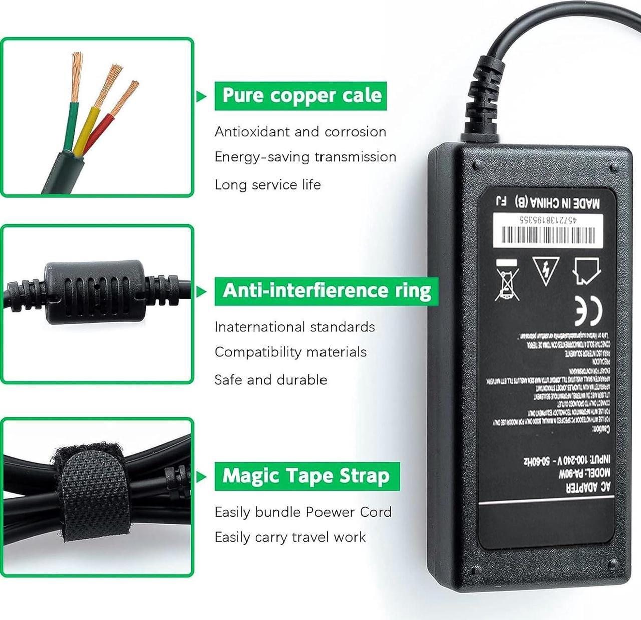 Alt view image 5 of 5 - J-ZMQER AC DC Adapter Compatible with Wacom Cintiq 24HD Touch 24 Graphics Interactive Pen Display Tablet DTH-2400 DTK-2400 DTH2400 DTK2400 Power Supply Cord Charger