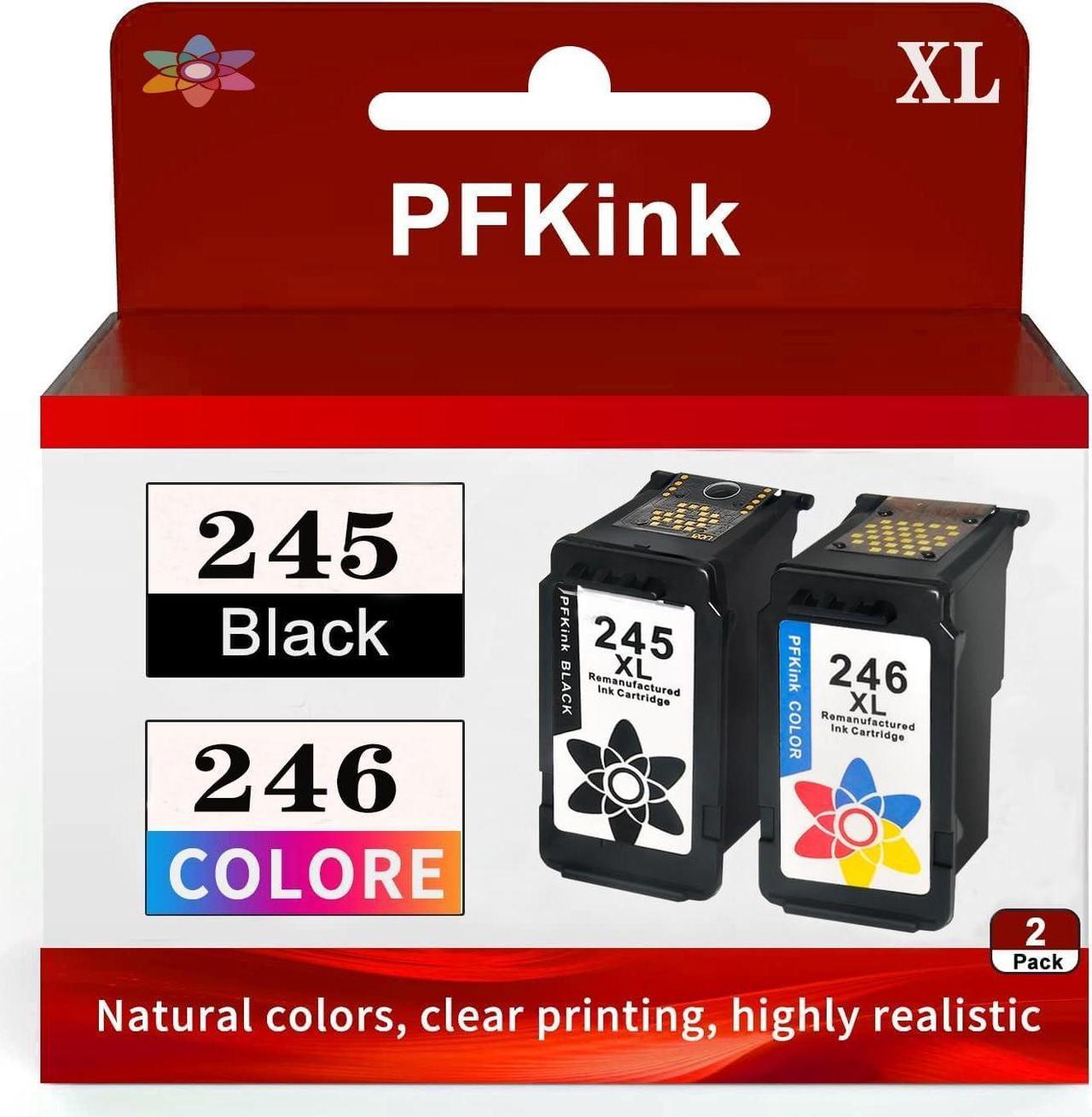 PFKink 245 and 246 Replacement for Canon PG-245XL CL-246XL PG-243 CL-244 for Canon PIXMA MX492 MX490 MG2920 MG2922 MG2420 IP2820 Printer Tray (1 Black 1 Tri-Color)