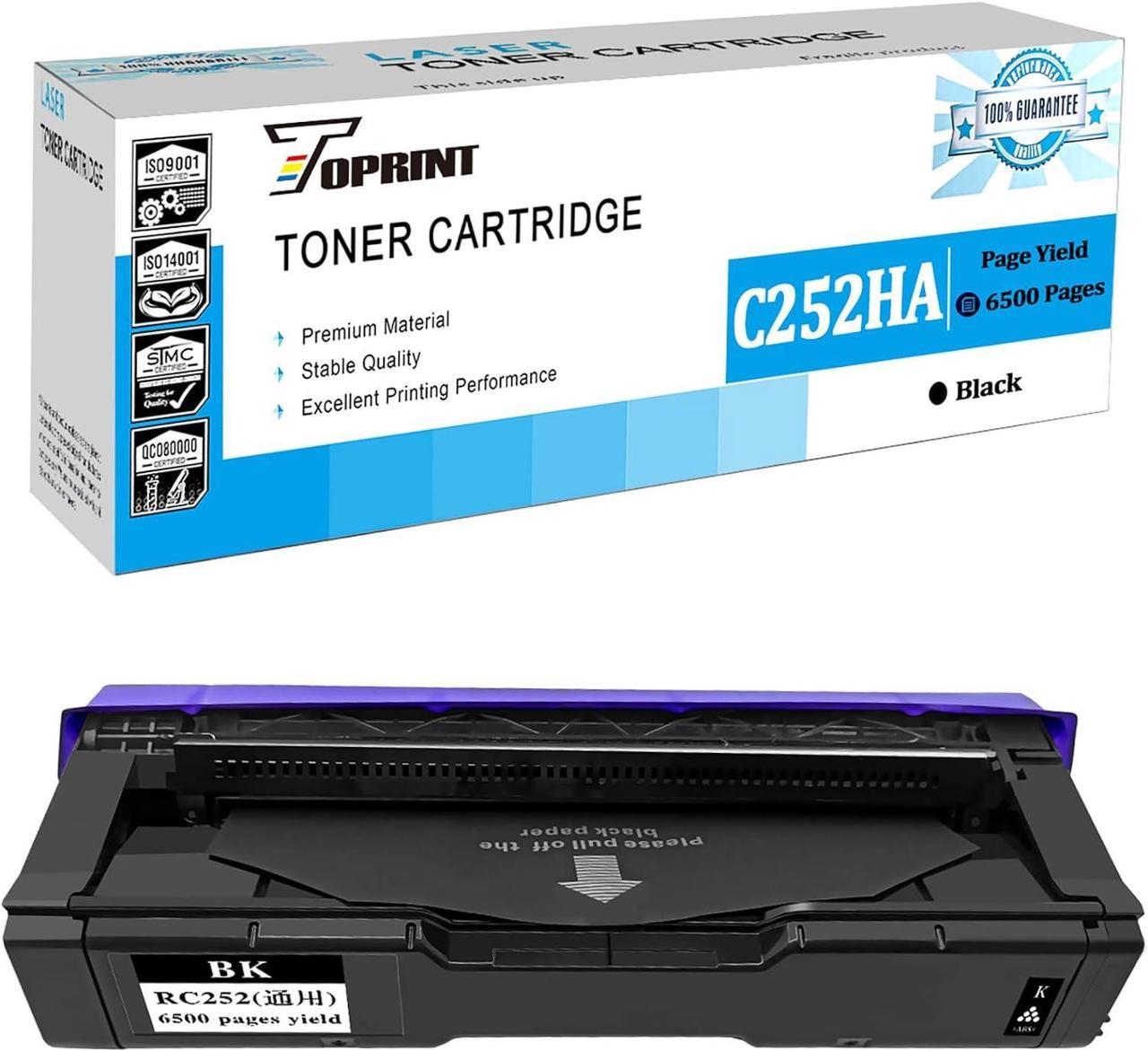 Compatible Toner Cartridge Print Cartridge SP C252 C262 C252HA C262HA Black High Capacity 6500 Pages TOPRINT for Ricoh SP C252 C252DN C252SF C262 C262Dnw C262SFNW Printers