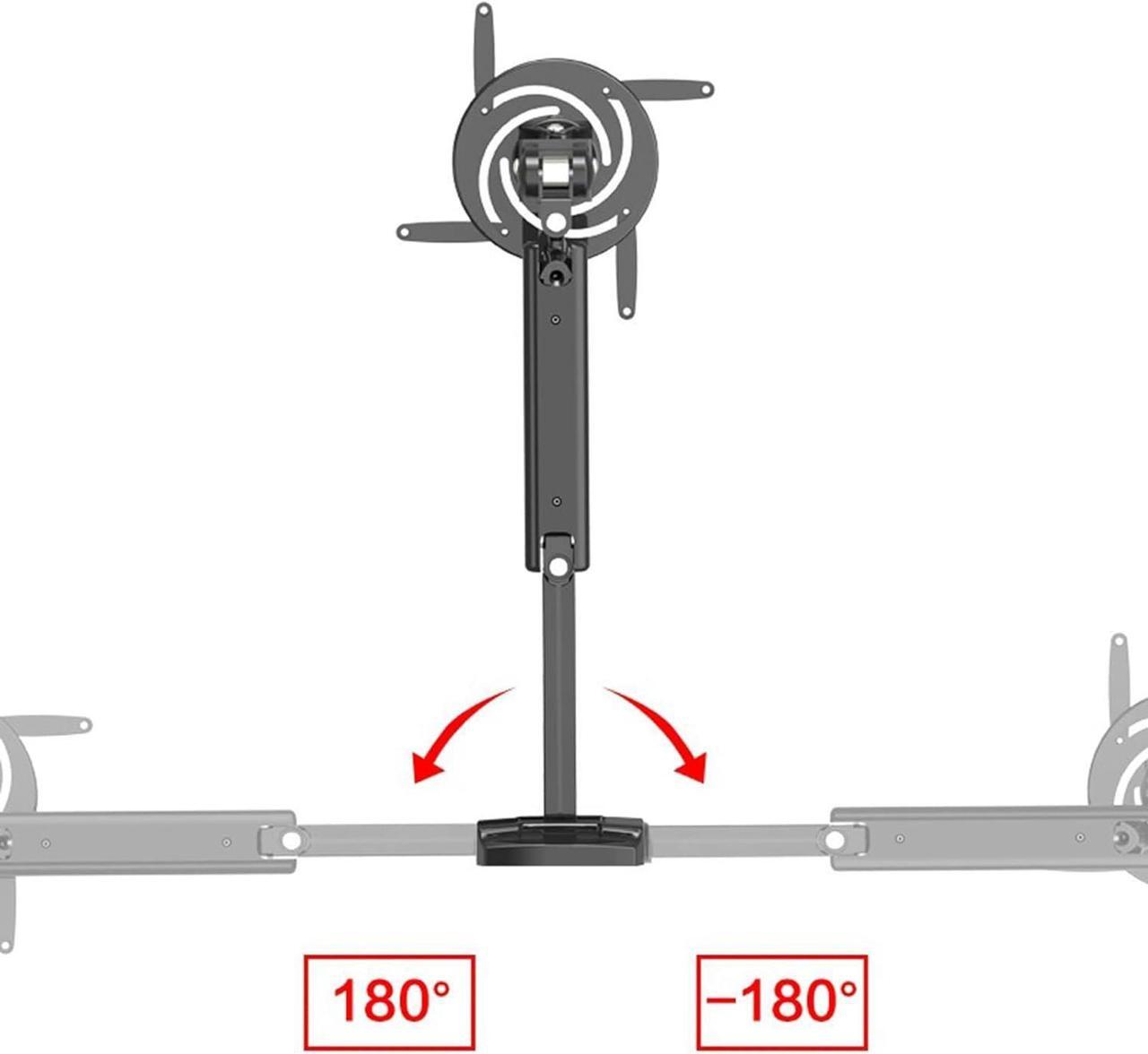 Alt view image 5 of 7 - Projector Tripod Projector Hanger Pneumatic Wall Hanging Ceiling Lifting Projector Bracket Universal Rotary Telescopic Hanger Projector Mount