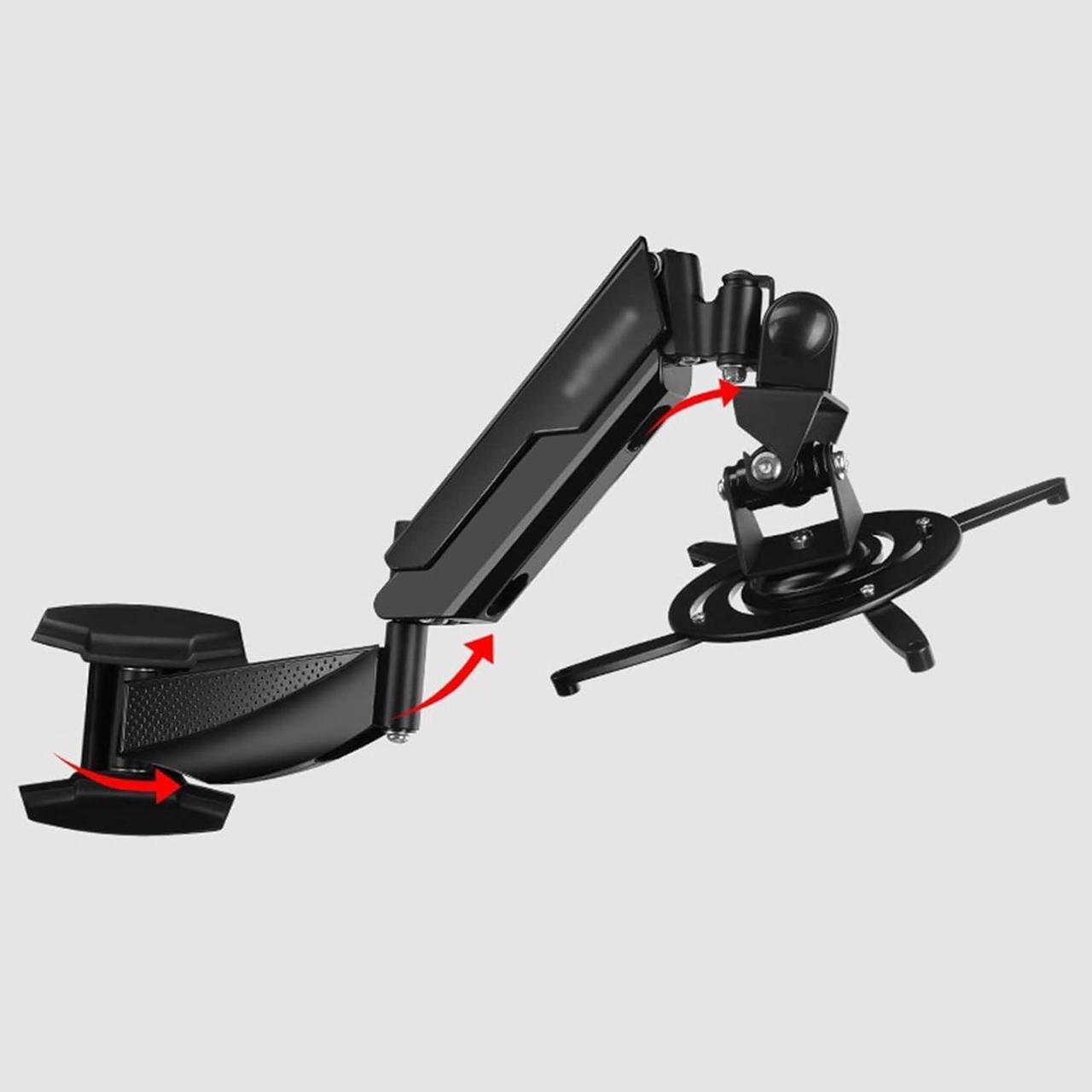 Alt view image 6 of 7 - Projector Tripod Projector Hanger Pneumatic Wall Hanging Ceiling Lifting Projector Bracket Universal Rotary Telescopic Hanger Projector Mount