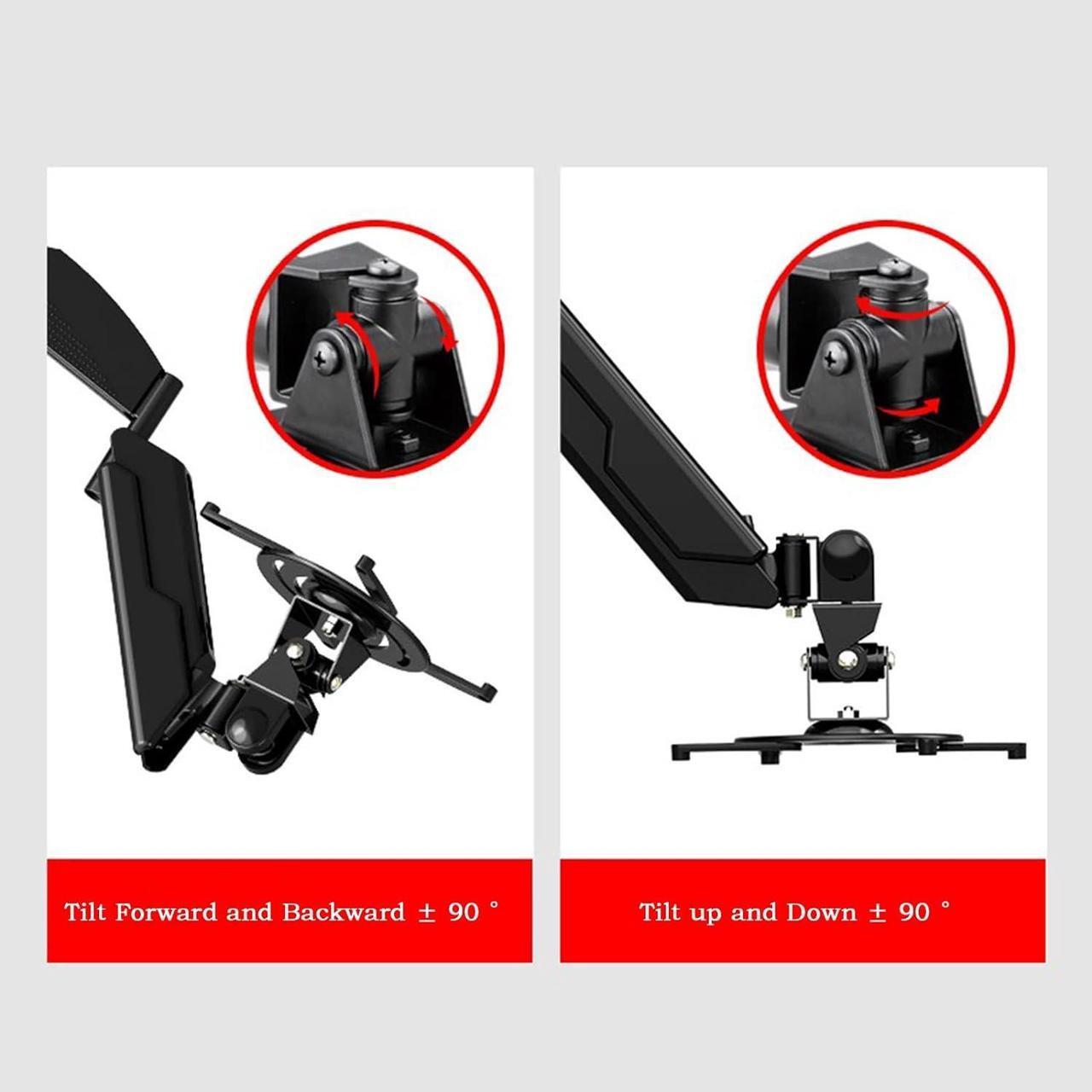 Alt view image 7 of 7 - Projector Tripod Projector Hanger Pneumatic Wall Hanging Ceiling Lifting Projector Bracket Universal Rotary Telescopic Hanger Projector Mount
