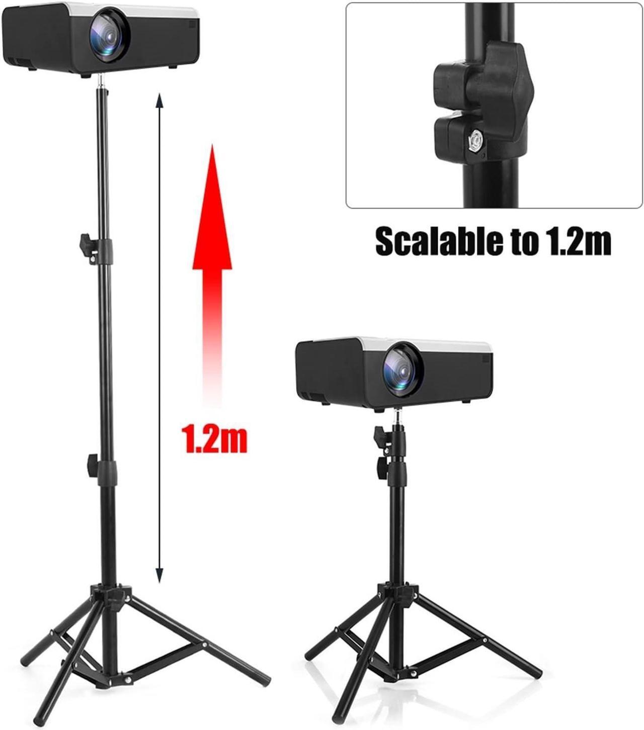 Alt view image 3 of 6 - SUNESA Projector Stand Universal Aluminum Alloy Home Projector Tripod Mount Bracket Holder Stand 6mm Interface Projection Accessory Projector Mount