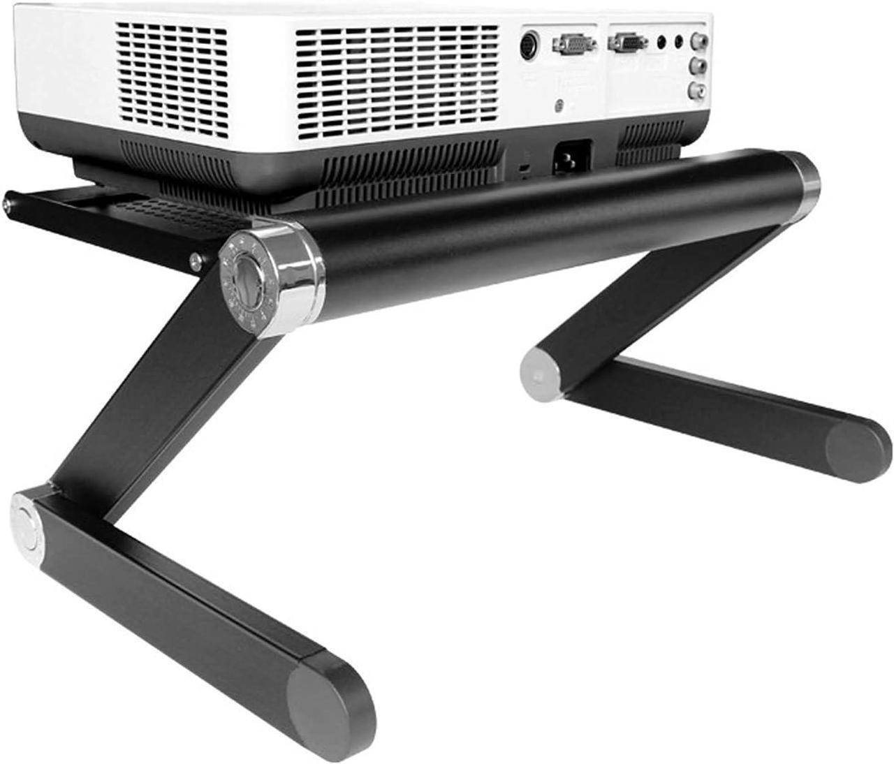 Alt view image 7 of 7 - Projector Tripod Stand Projector Mount Stand Desktop Projector Stand Length 15 inch Adjustable Height for Home and Office Projector Black Projector Stand