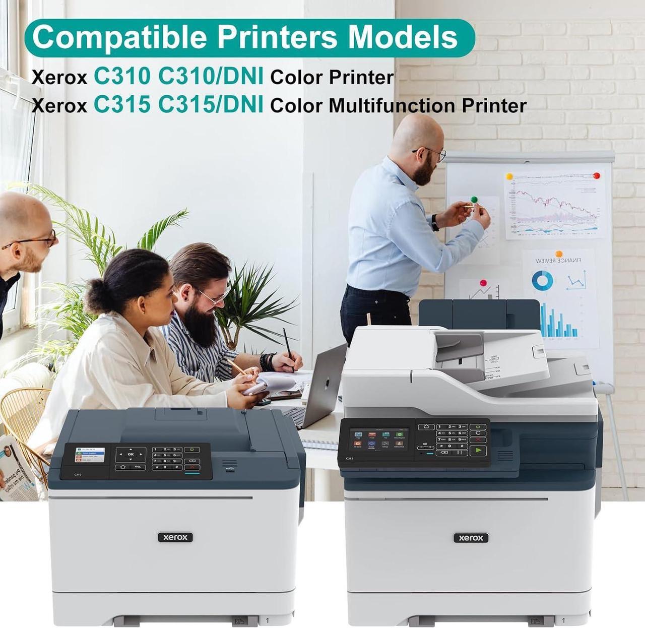 Alt view image 2 of 6 - Toner for Xerox C315 C310 Printer,5,500 Pages High Capacity Ink Cartridge Replacement 006R04367 Code Compatible 006R04359 Standard Capacity C310/DNI C315/DNI Color Multifunction Printer(Yellow)