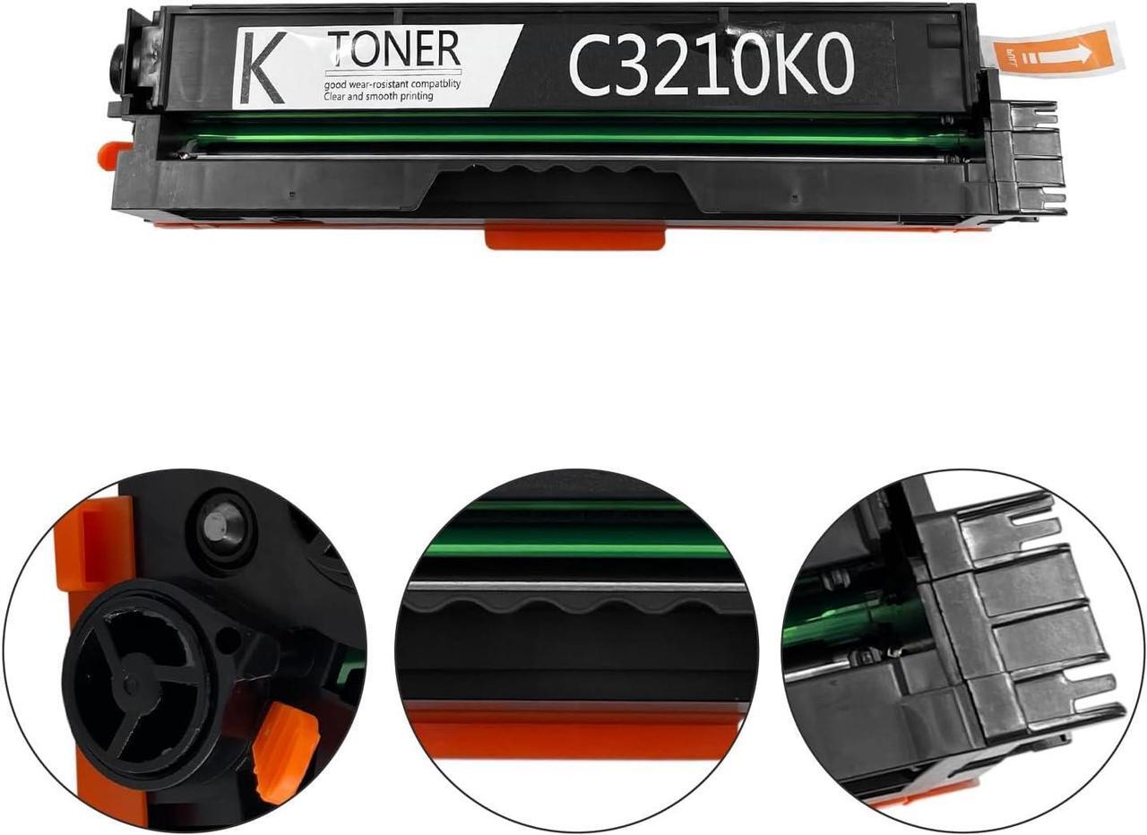 Alt view image 6 of 7 - C3210K0 C3210C0 C3210M0 C3210Y0 Toner Cartridges (4-Pack, 1BK/1C/1M/1Y) Replacement for Lexmark C3224dw C3326dw C3426dw MC3224dwe MC3224i MC3326adwe MC3326i MC3426adw MC3426i (Without Chip)