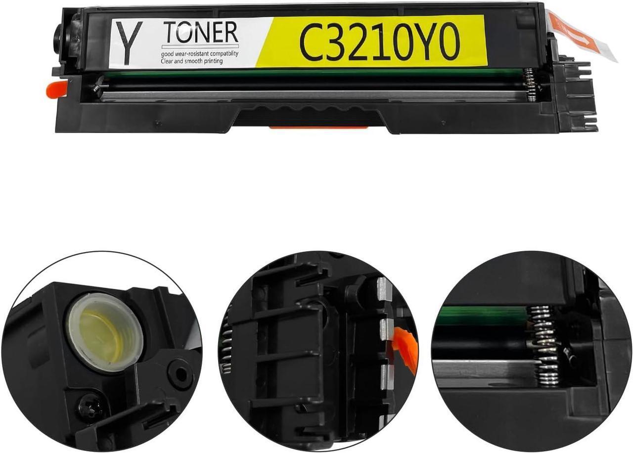Alt view image 7 of 7 - C3210K0 C3210C0 C3210M0 C3210Y0 Toner Cartridges (4-Pack, 1BK/1C/1M/1Y) Replacement for Lexmark C3224dw C3326dw C3426dw MC3224dwe MC3224i MC3326adwe MC3326i MC3426adw MC3426i (Without Chip)
