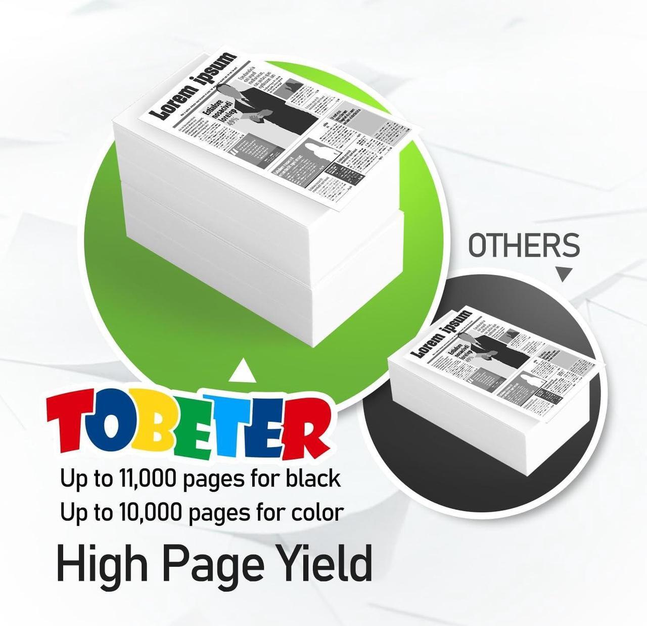 Alt view image 3 of 7 - ToBeter Compatible 643A Toner Replacement  643A Q5950A Q5951A Q5952A Q5953A Toner Cartridge for Color 4700 4700dn 4700dtn 4700n Printers (4 Pack, Black Cyan Magenta Yellow)