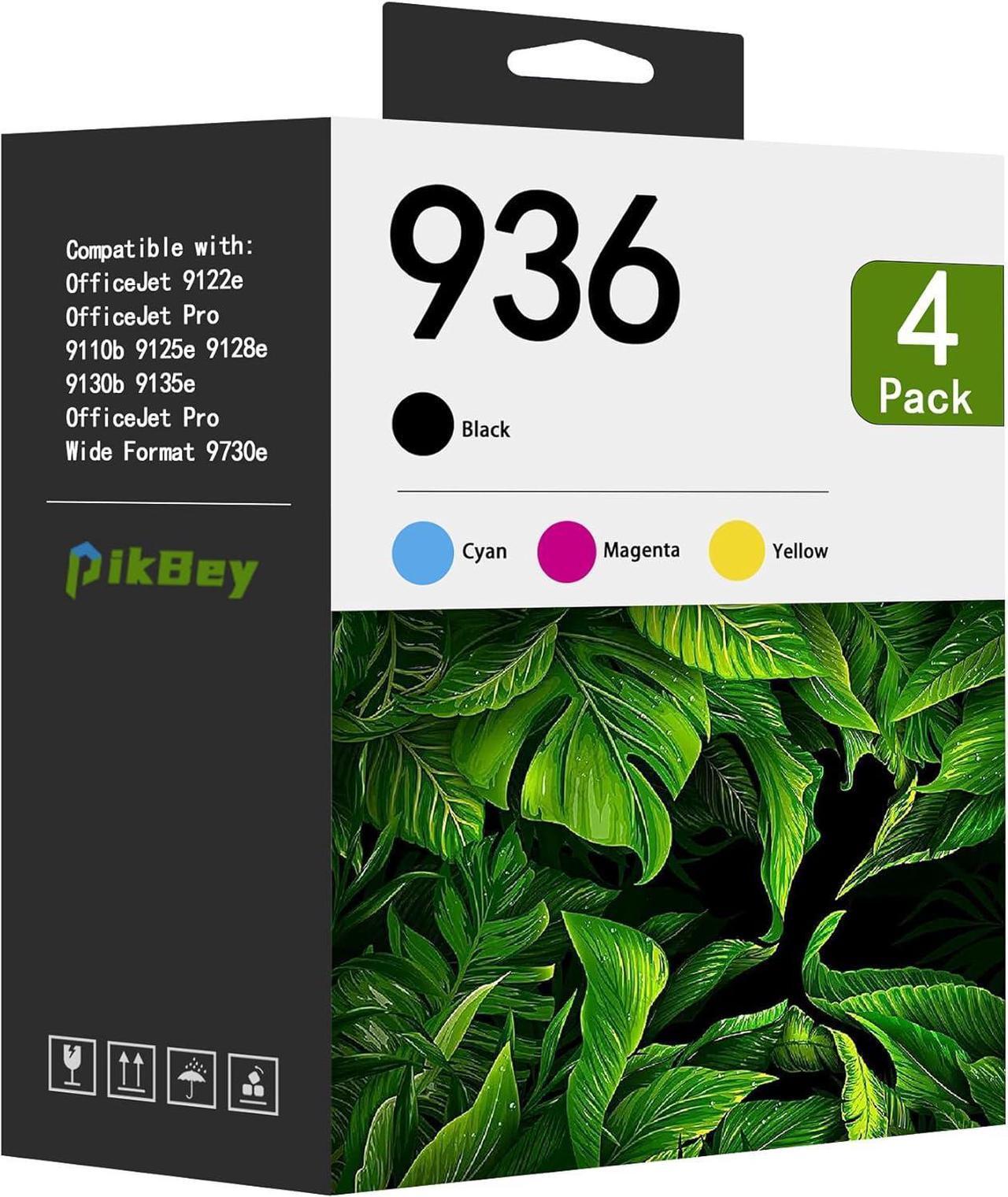 Main image of 936 Ink Cartridges 4-Pack (Black Cyan Magenta Yellow) Replacement  936 Ink Work with OfficeJet Pro 9110b 9128 9130b 9125e 9135e 9122e 9730e Printers
