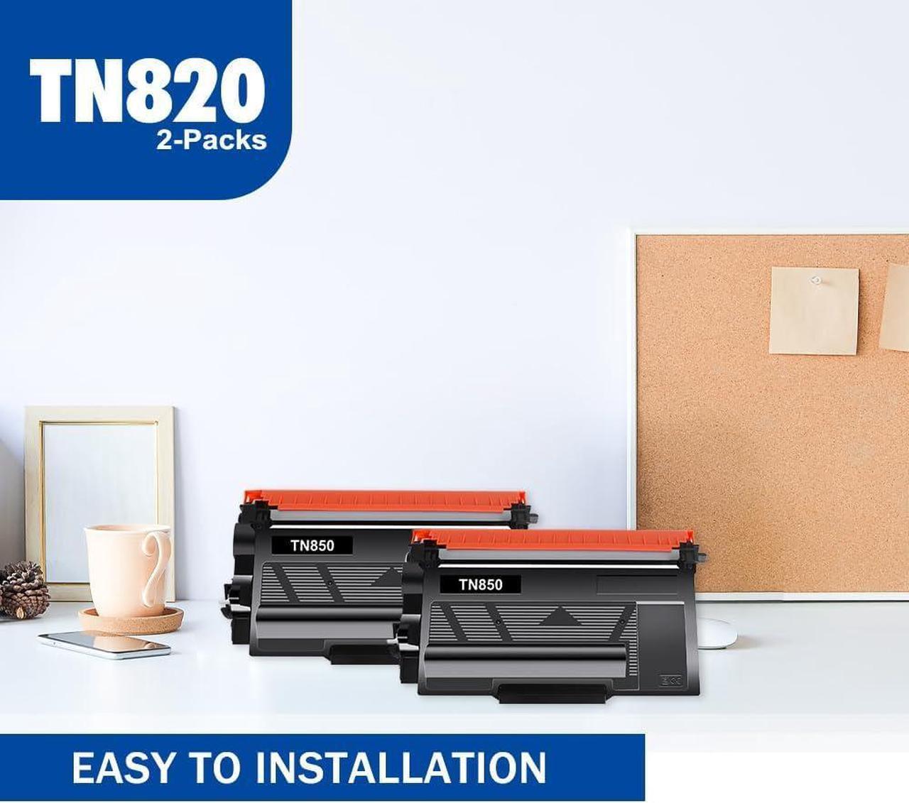 Alt view image 6 of 6 - TN850 TN-850 High Yield Toner Cartridge 2-Pack TN820 Black Compatible Toner Cartridge Repalcement for Brother MFC-L5850DW HL-L6200DW MFC-L5900DW MFC-L5700DW HL-L5200DW MFC-L5800DW DCP-L5500DN Printer