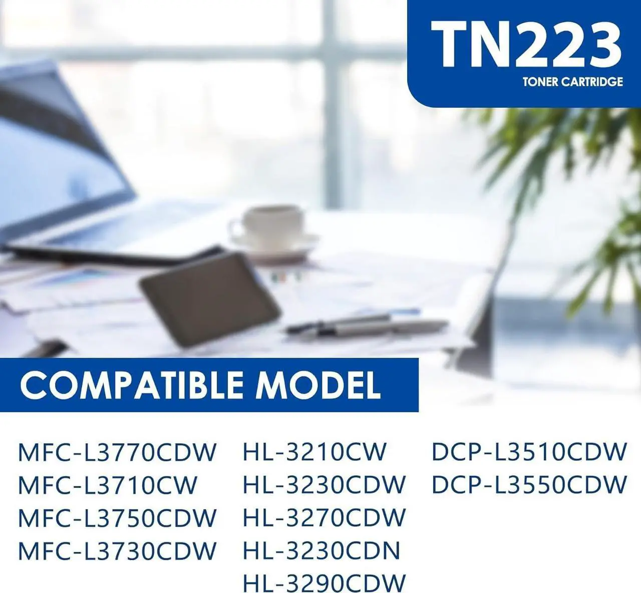Alt view image 2 of 7 - TN-223 TN227 2BK/C/M/Y Toner Cartridge 5 Pack Replacement for Brother TN223BK, TN223C, TN223M, TN223Y Toner Cartridge MFC-L3770CDW MFC-L3710CW HL-3210CW HL-3230CDW HL-3270CDW HL-3290CDW Printer
