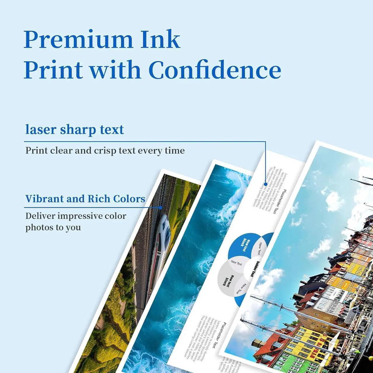Alt view image 4 of 7 - Ennovor 728 Ink Cartridges 4 Pack (300ml Matte Black / 130ml Cyan/Magenta/Yellow) Compatible with HP DesignJet T830 MFP & T730 Large Format Plotter Printers