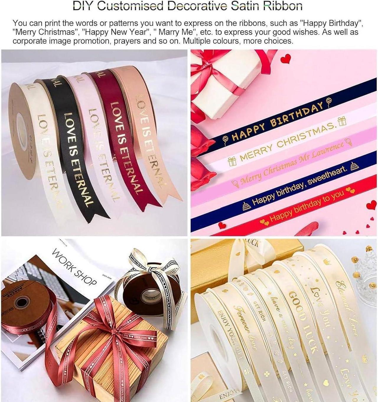 Alt view image 6 of 7 - Satin Ribbon Printing Machine Digital Ribbon Printer, Label Printer Foil Stamping Printing Machine for Gift Wrapping, Supports 50+ Languages for Christmas Party,singlerow