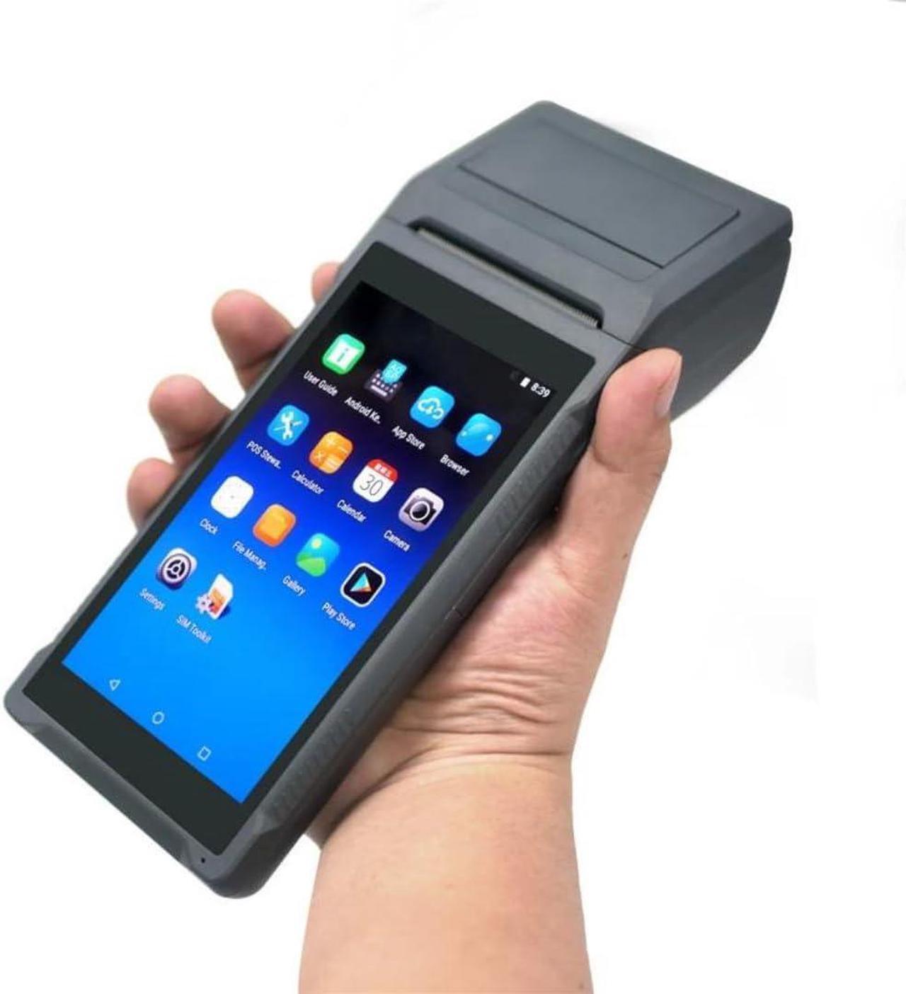 Main image of POS PDA Q2i Receipt Printer 58mm High Speed Thermal Printer with Android 8.1, 5.5 Touch Screen. Handheld Mobil Point of Sale Tablet. Scan1D barcodes. Support 3G. 1GB RAM + 8GM ROM