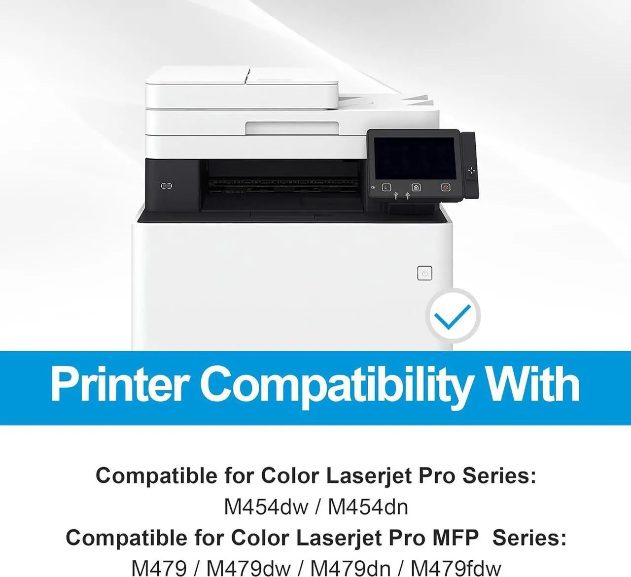 Alt view image 2 of 6 - 414A Toner Cartridge 4 Pack | Works with HP Color Laserjet MFP M479fdw M479fdn M479 Series, Pro M454 Series |  414A, W2020A W2021A W2022A W2023A