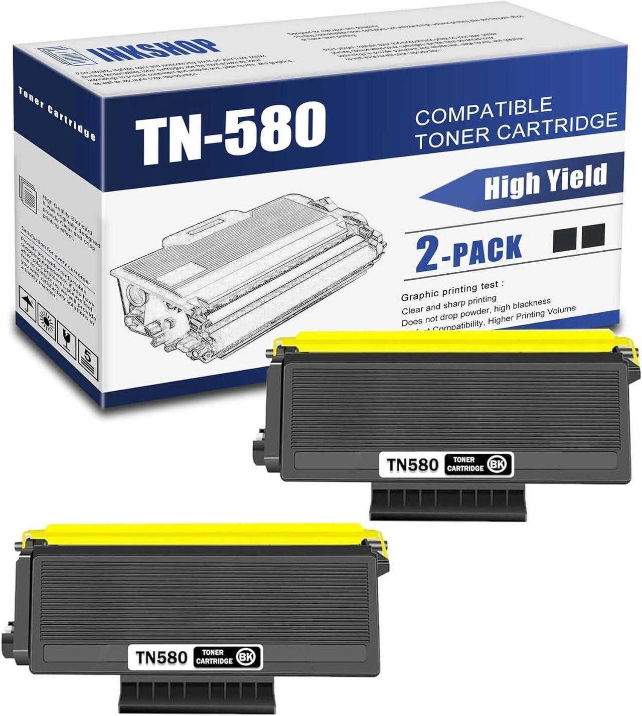 Main image of TN580 Compatible TN-580 Black High Yield Toner Cartridge Replacement for Brother TN-580 HL-5240 HL-5250DN MFC-8370 MFC-8460N DCP-8060Toner.(2 Pack)