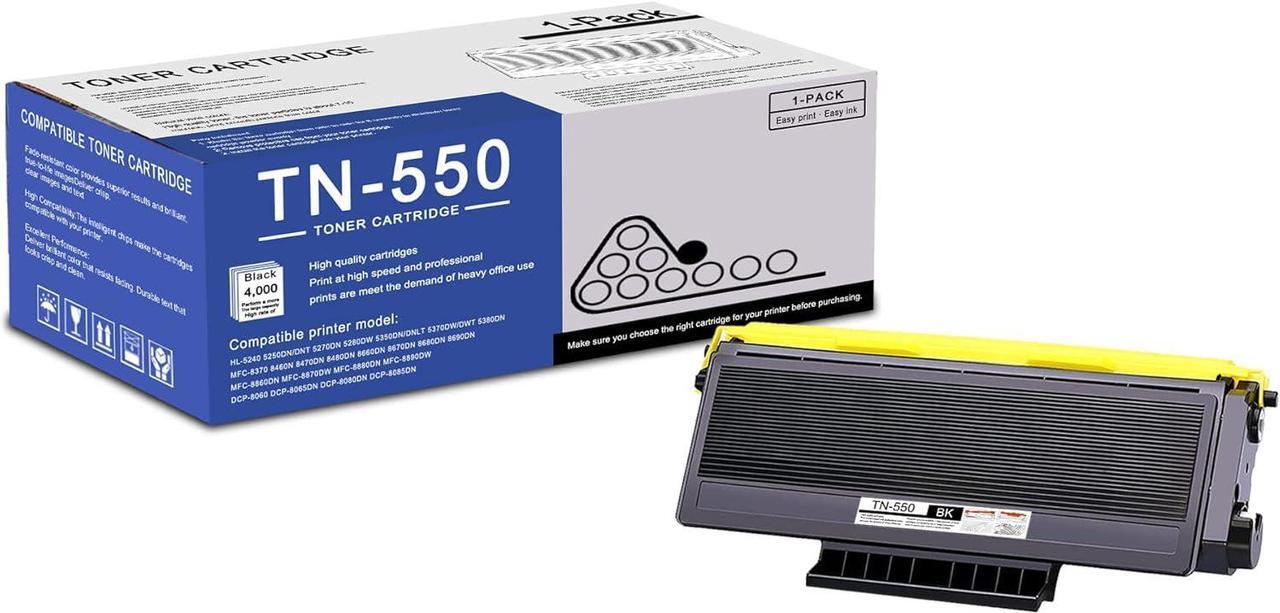 Main image of 1 Pack TN550 TN-550 Black Toner Cartridge Compatible TN550 Replacement for Brother HL-5240 5250DN/DNT 5270DN 5280DW MFC-8370 8460N 8470DN 8480DN 8660DN 8670DN 8690DN 8860DN DCP-8060 8065DN Printe