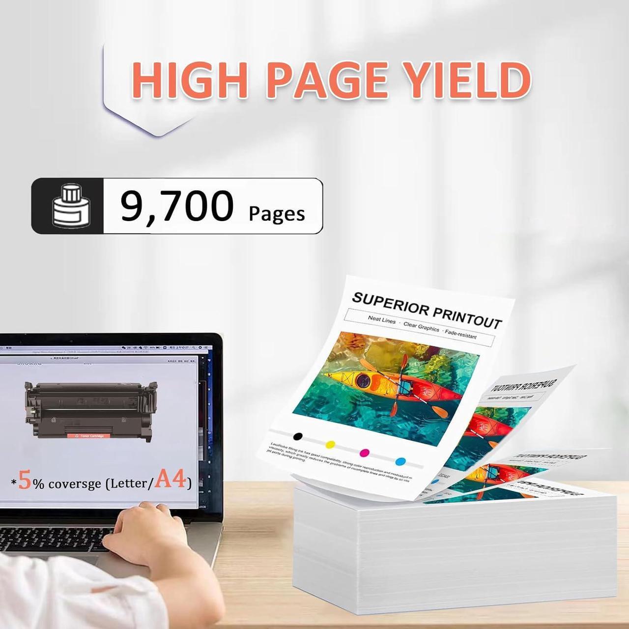 Alt view image 3 of 7 - 151X Toner Cartridge Compatible  151X W1510X Toner Cartridges Work  LaserJet Pro 4003w 4003dw 4103fdn 4103fdw Printers 1 Black